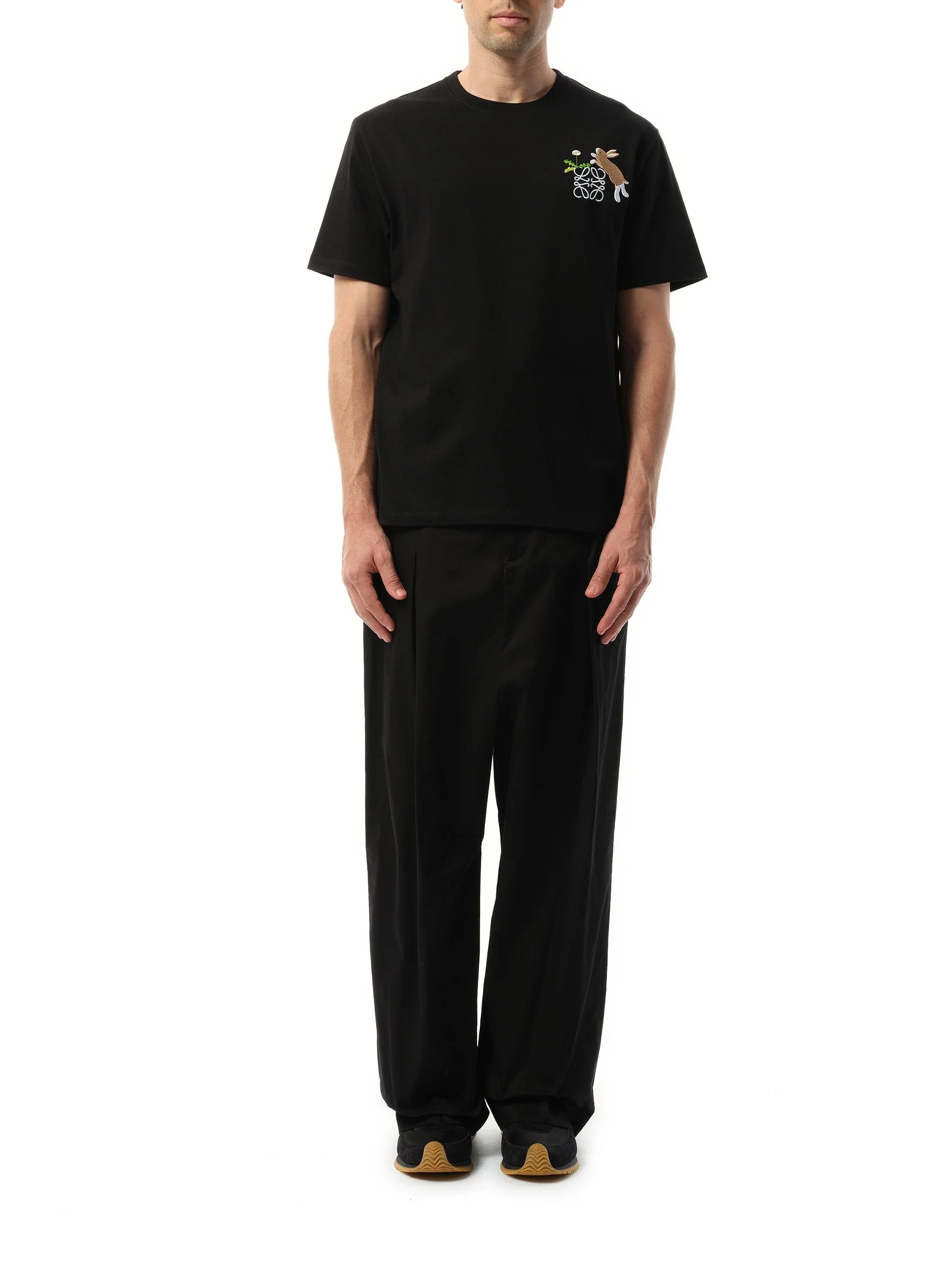 Suna Fujita Anagram Bunny T-Shirt in Black - Image 4