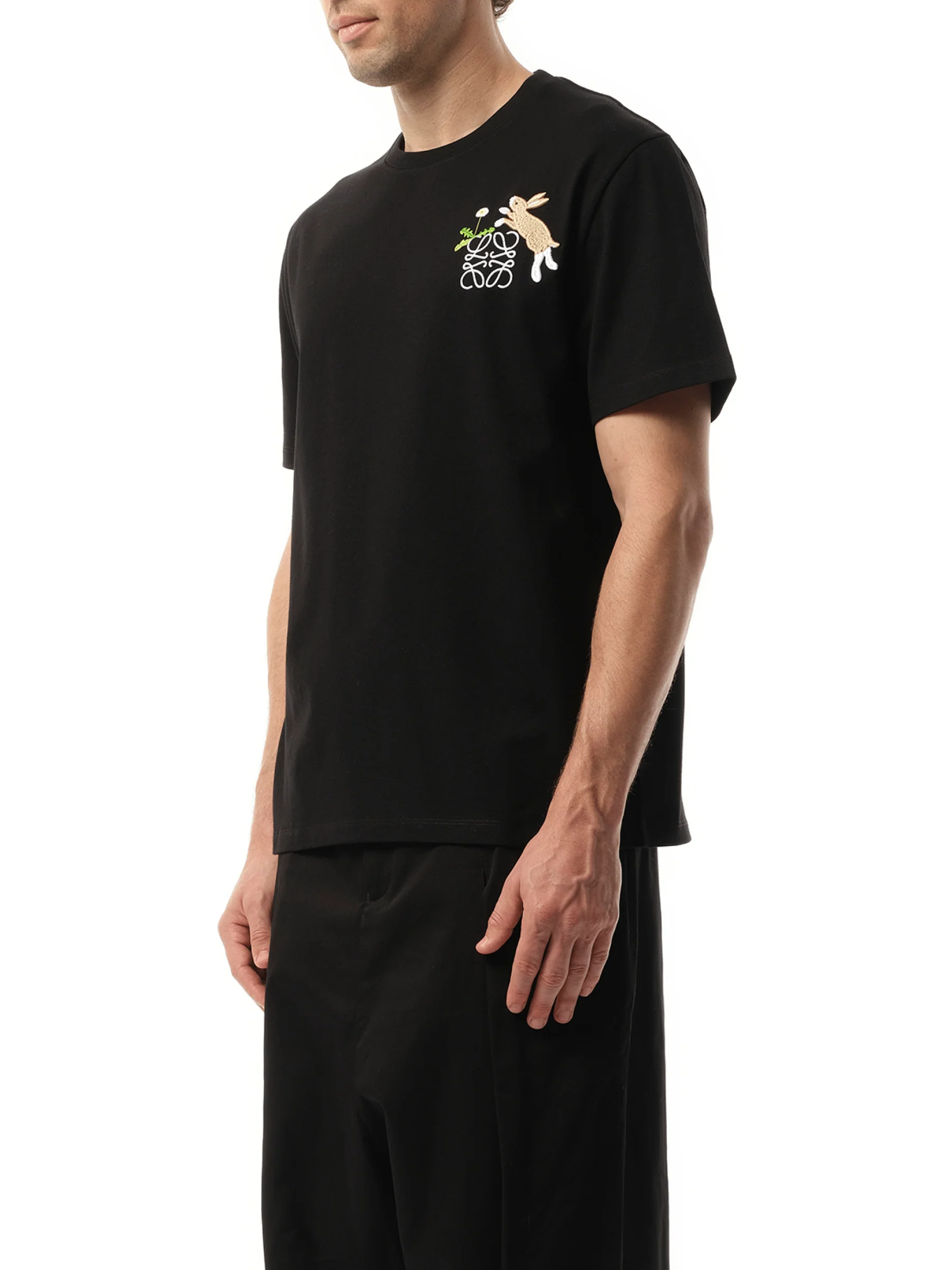 Suna Fujita Anagram Bunny T-Shirt in Black - Image 5