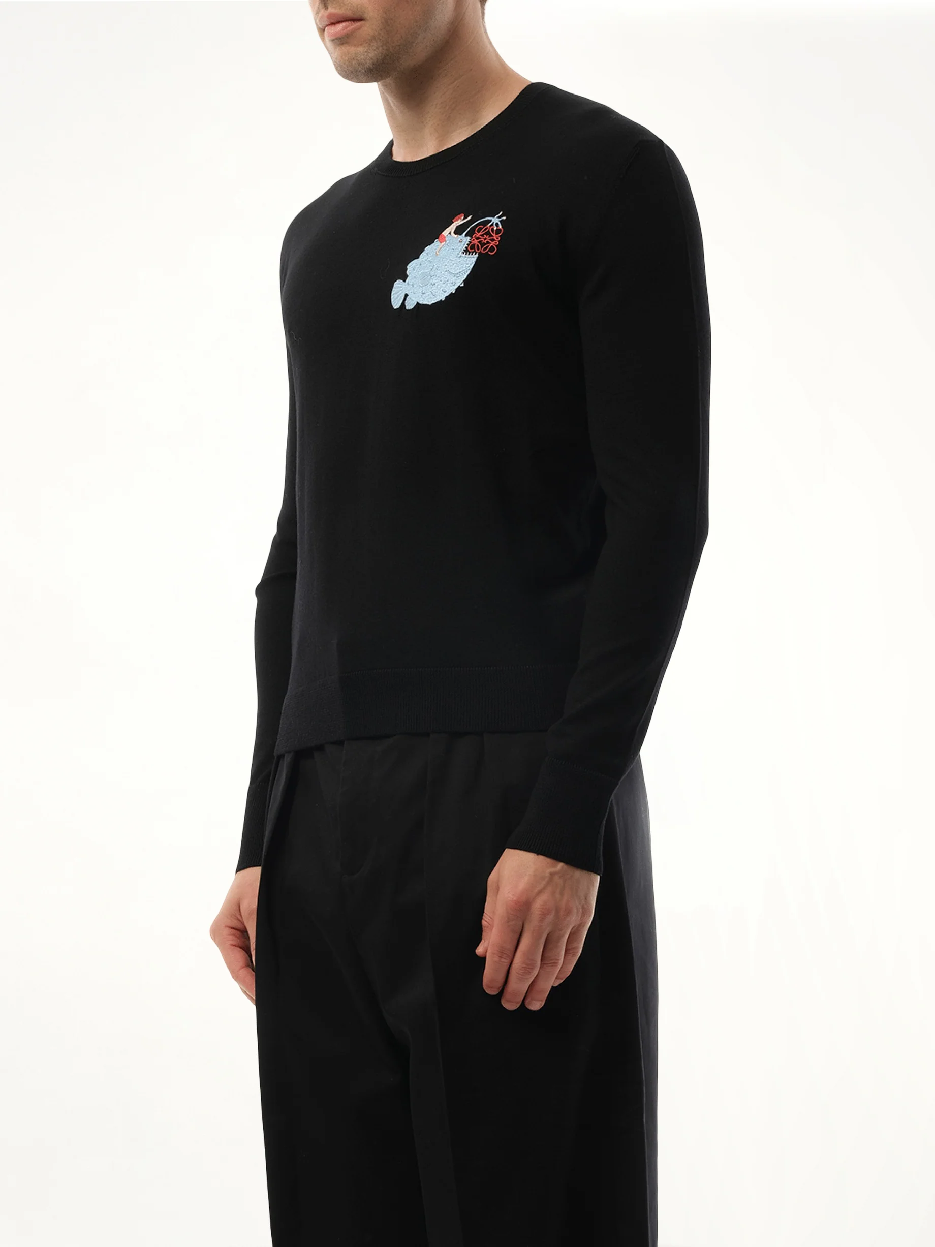 Suna Fujita Anglerfish Sweater in Black - Image 5