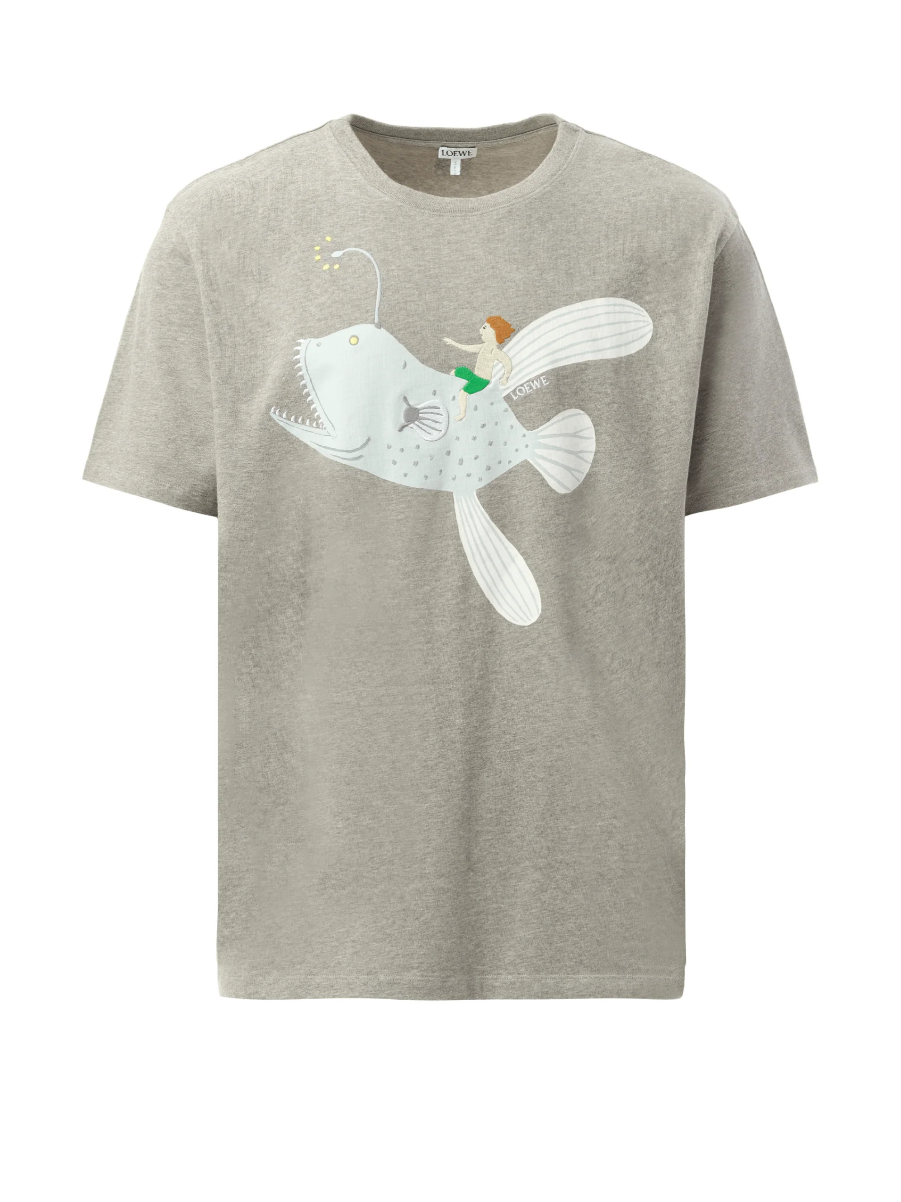 Suna Fujita Anglerfish T-Shirt in Grey Melange - Image 2