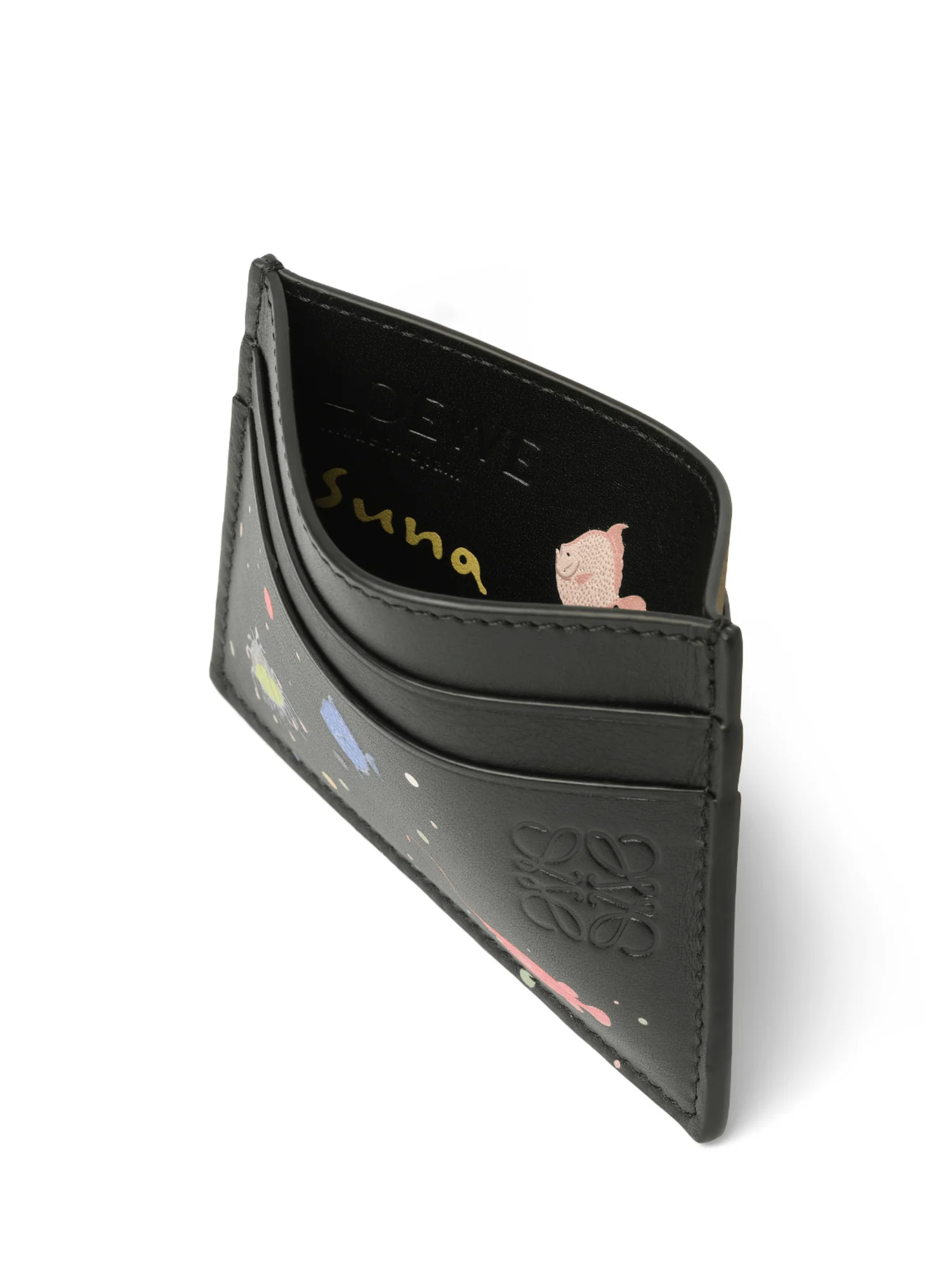 Suna Fujita Deep Sea Cardholder in Black - Image 2