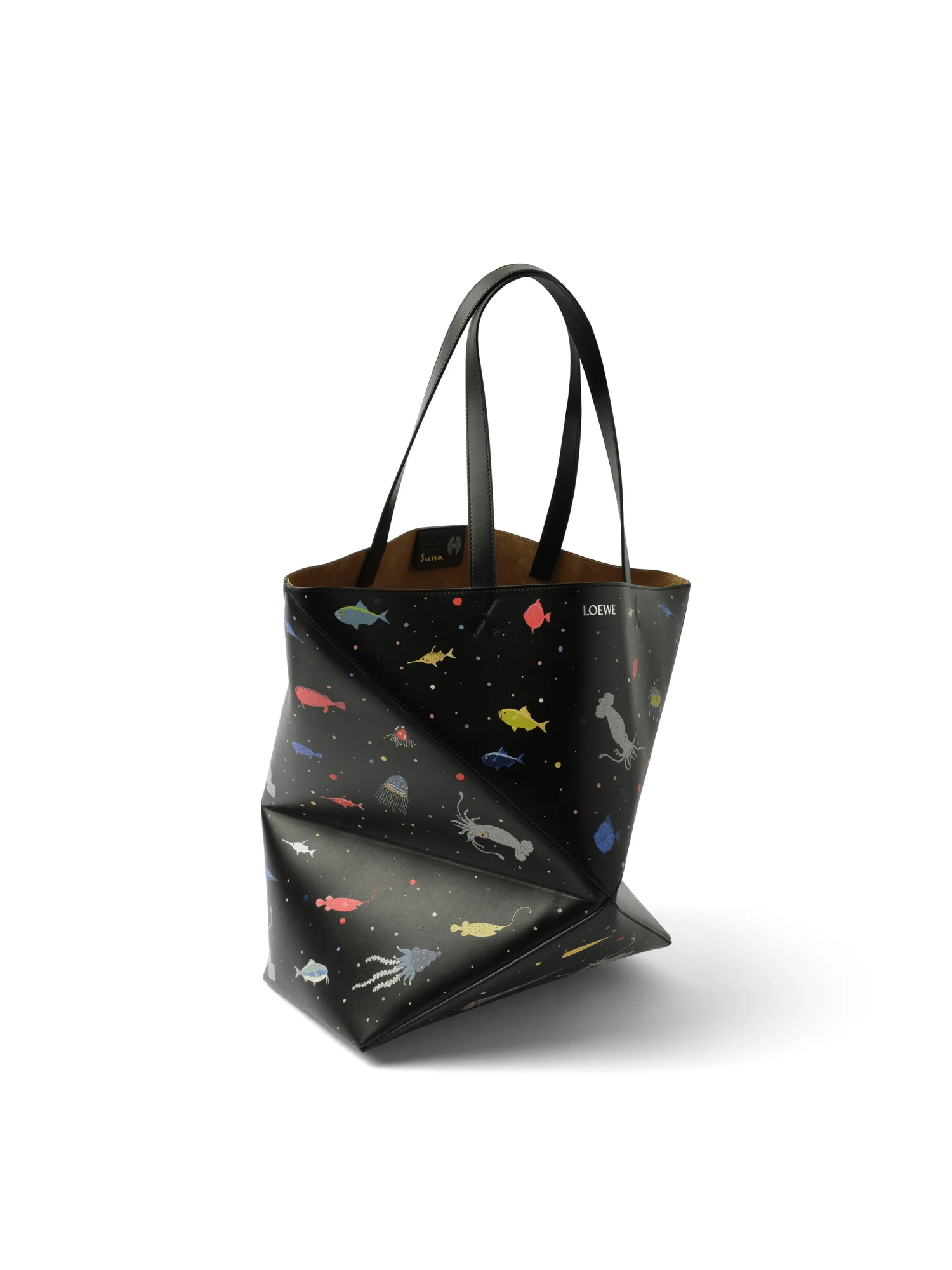 Suna Fujita Deep Sea Puzzle Fold Tote XL in Black - Image 4