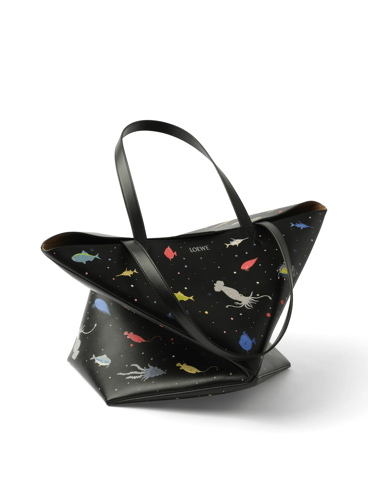 Suna Fujita Deep Sea Puzzle Fold Tote XL in Black - Image 5