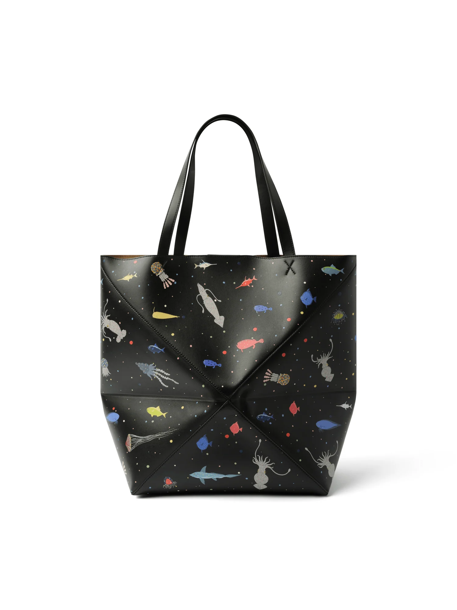 Suna Fujita Deep Sea Puzzle Fold Tote XL in Black - Image 6