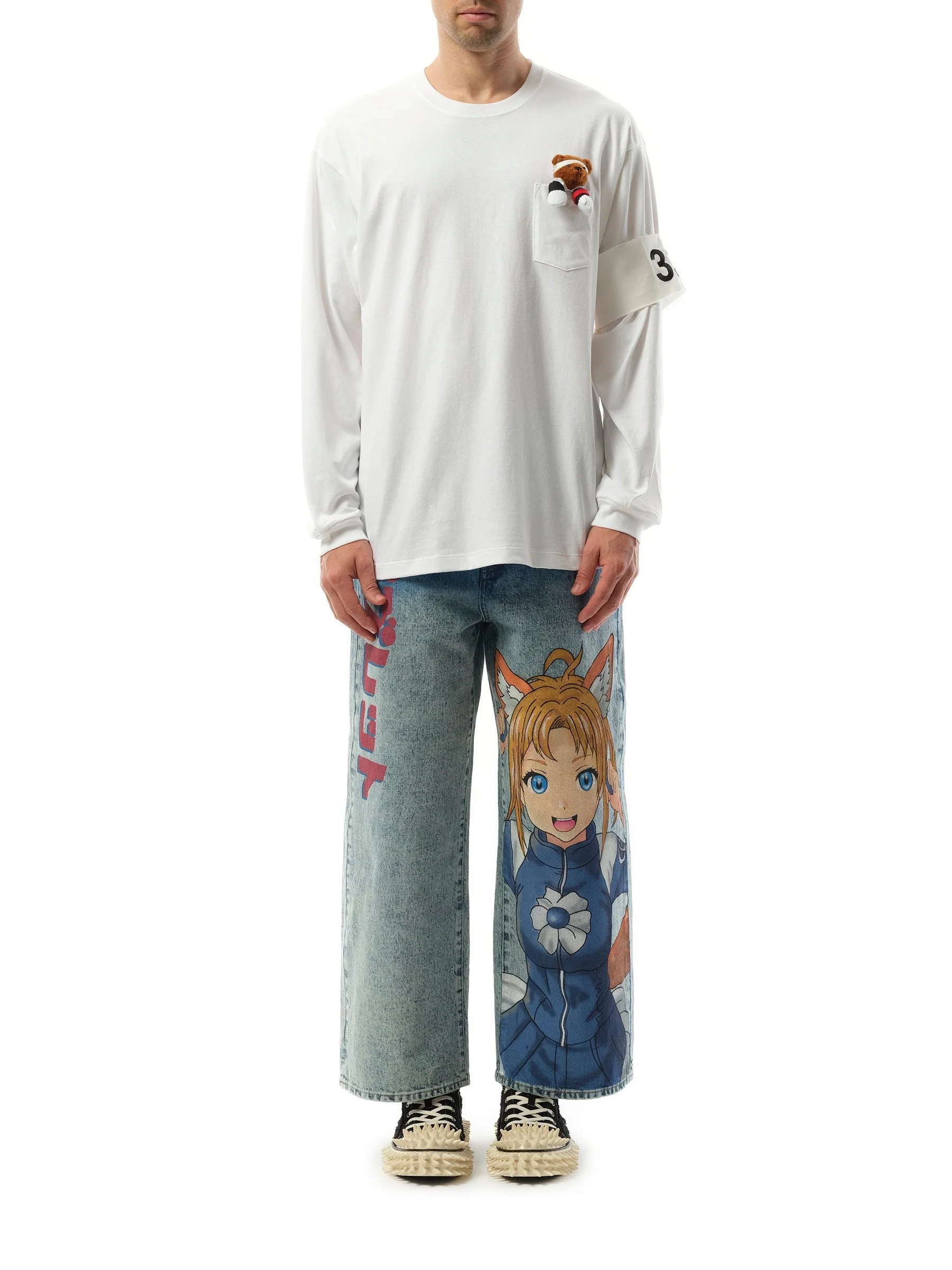 Support Group Long Sleeve T-Shirt in White - Image 4