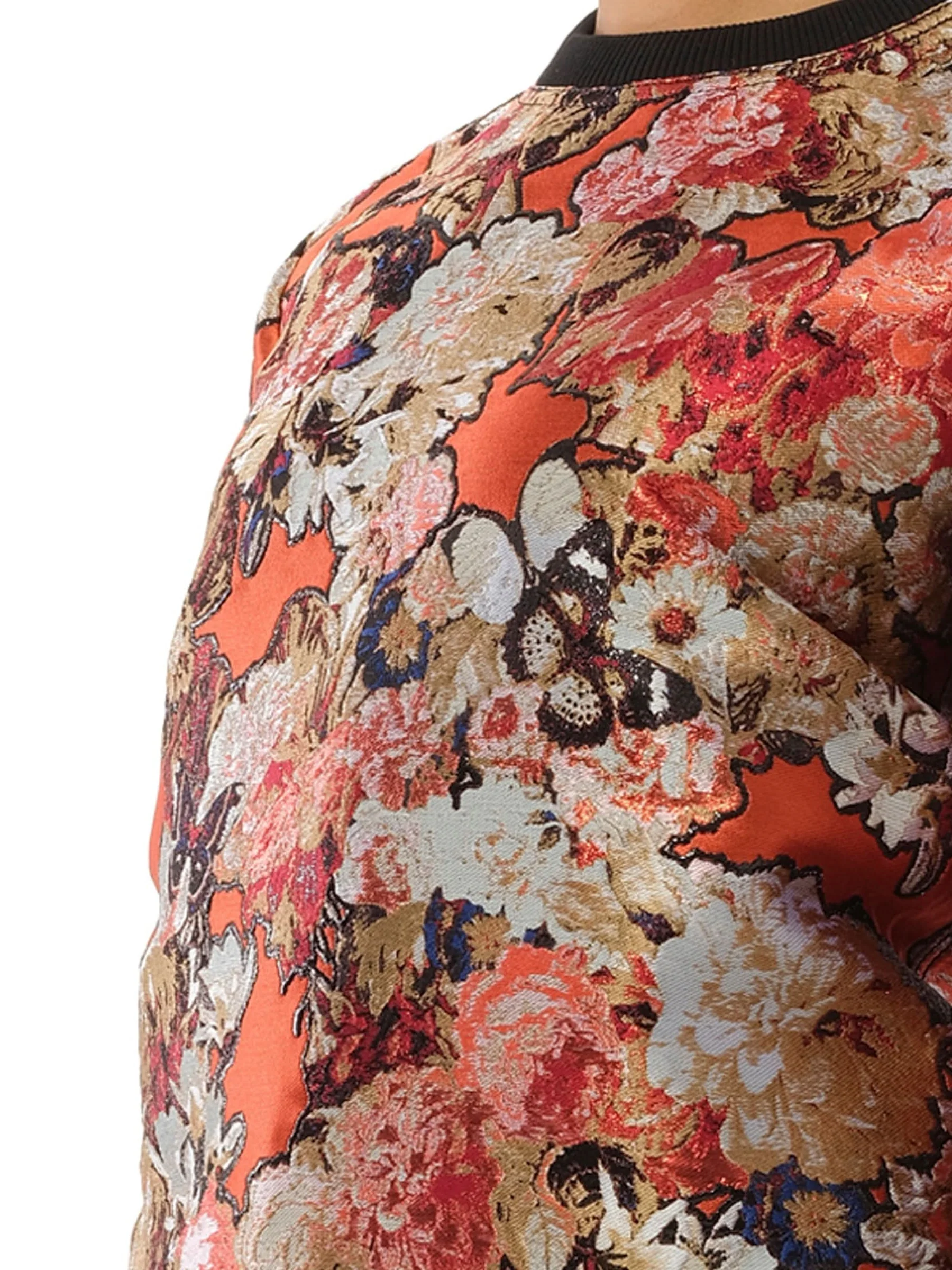 Flower Sweatshirt in Orange/Black - Image 2
