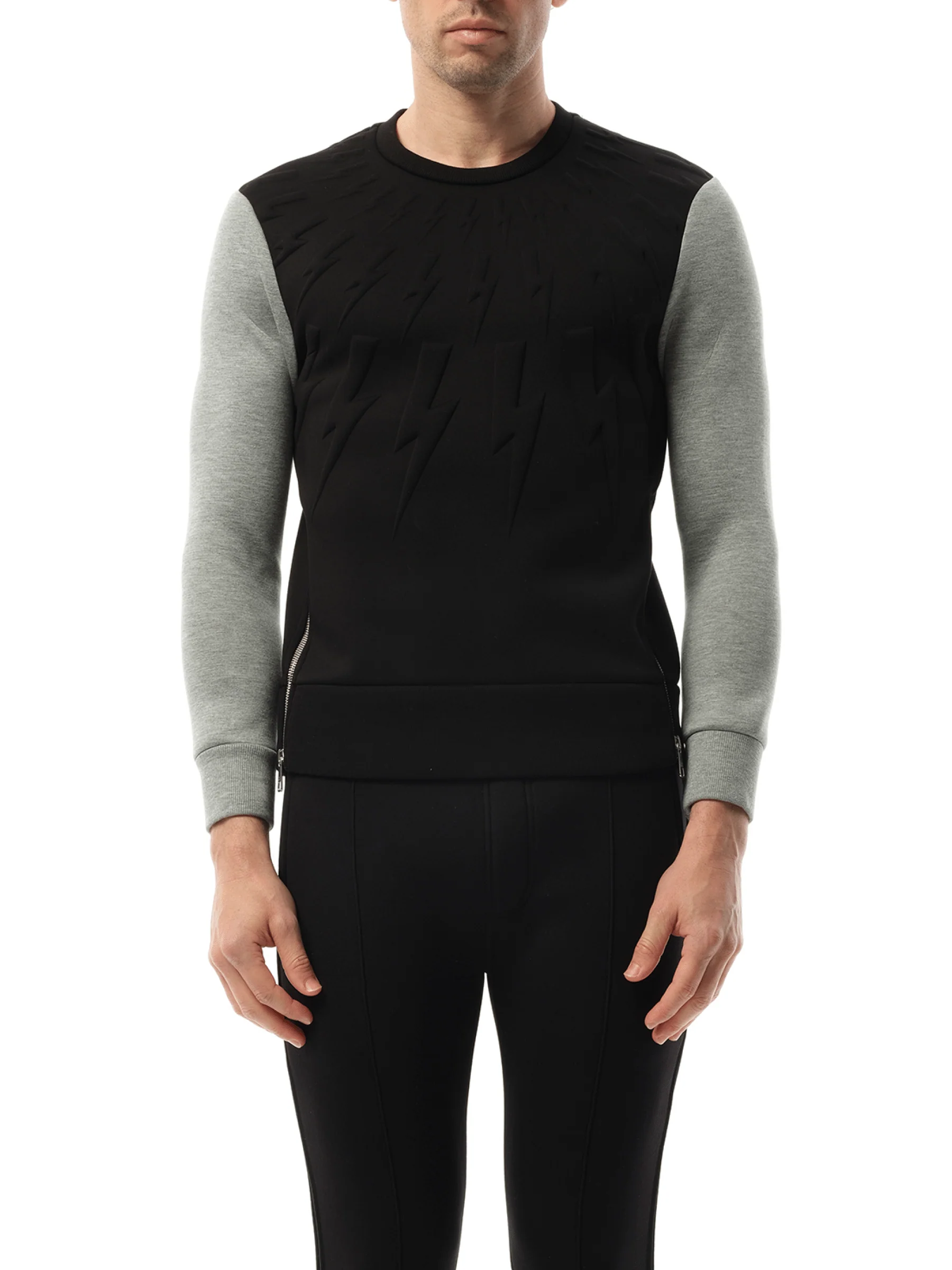 Sweatshirt in Black/Grey