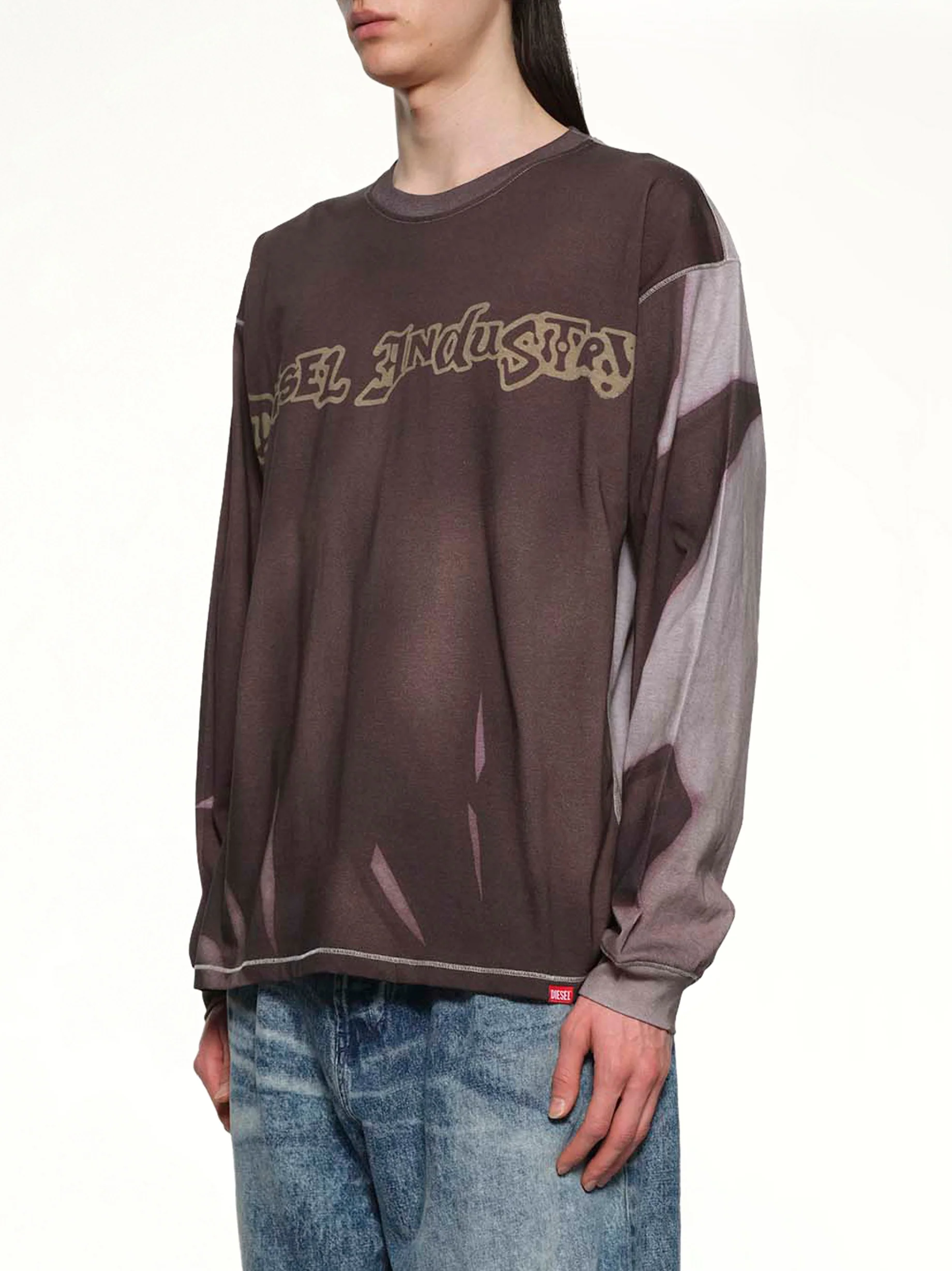 T-BOXT-LS-SHOW Sweatshirt in Grey/Multicolour - Image 3