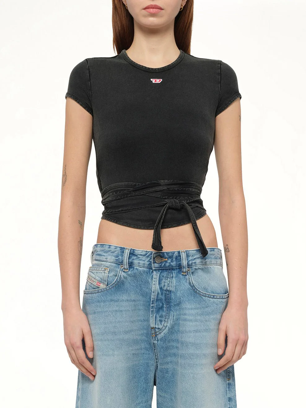 T-BUNNY-TAIL-R1 T-Shirt in Black/Dark Grey - Image 6