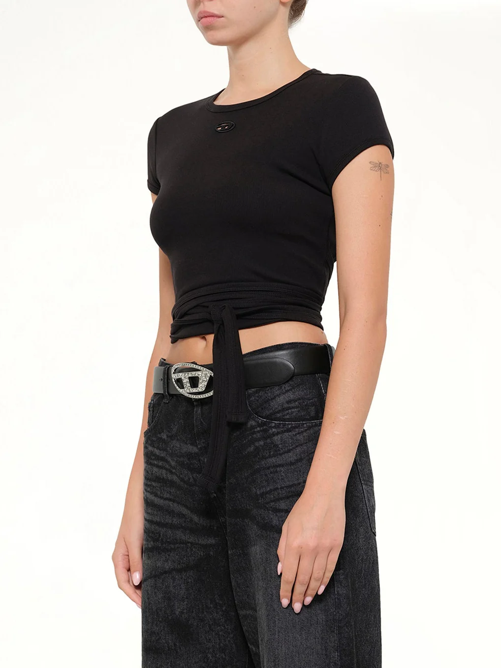 T-BUNNY-TAIL-S1 T-Shirt in Black - Image 3