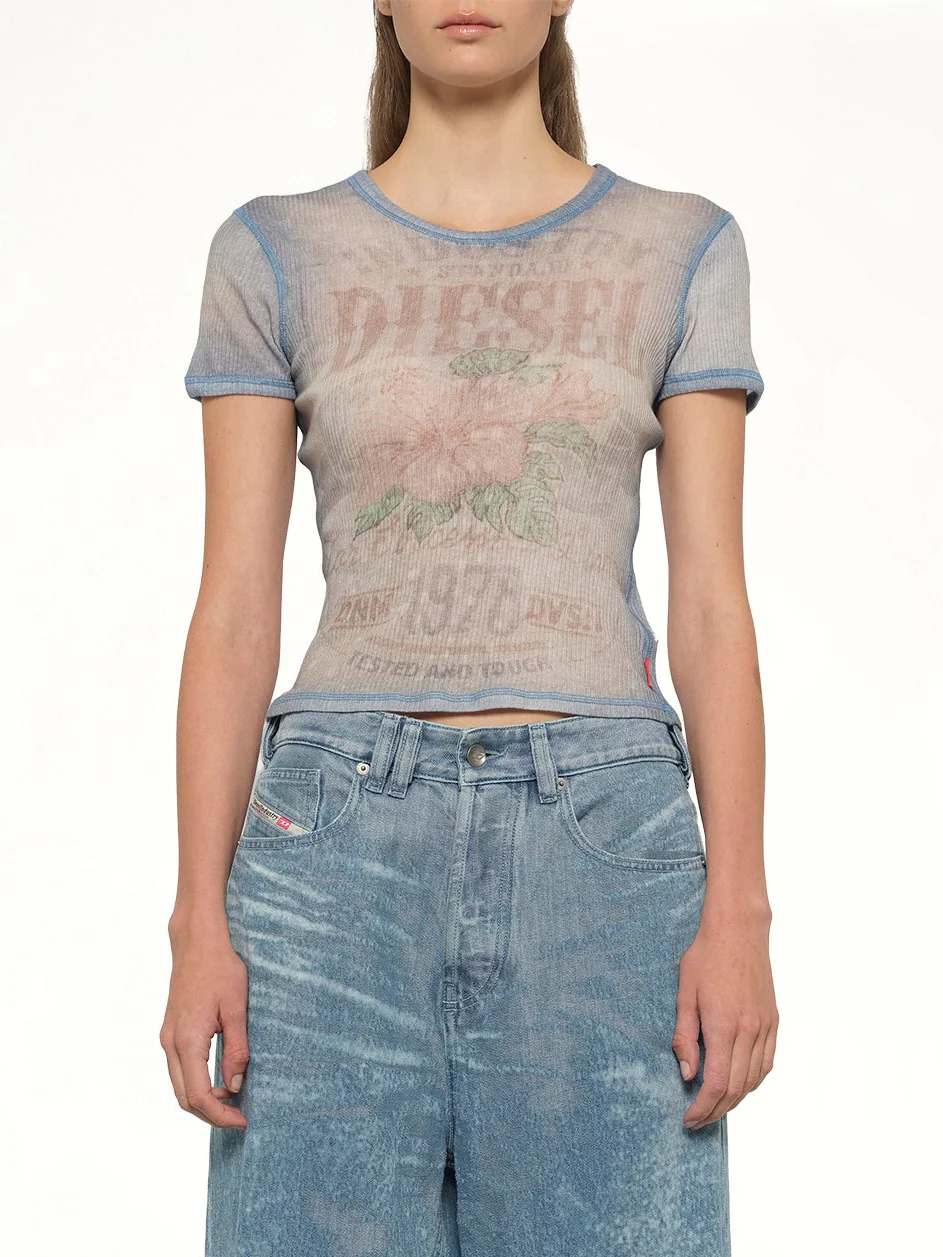 T-IANA T-Shirt in White/Blue