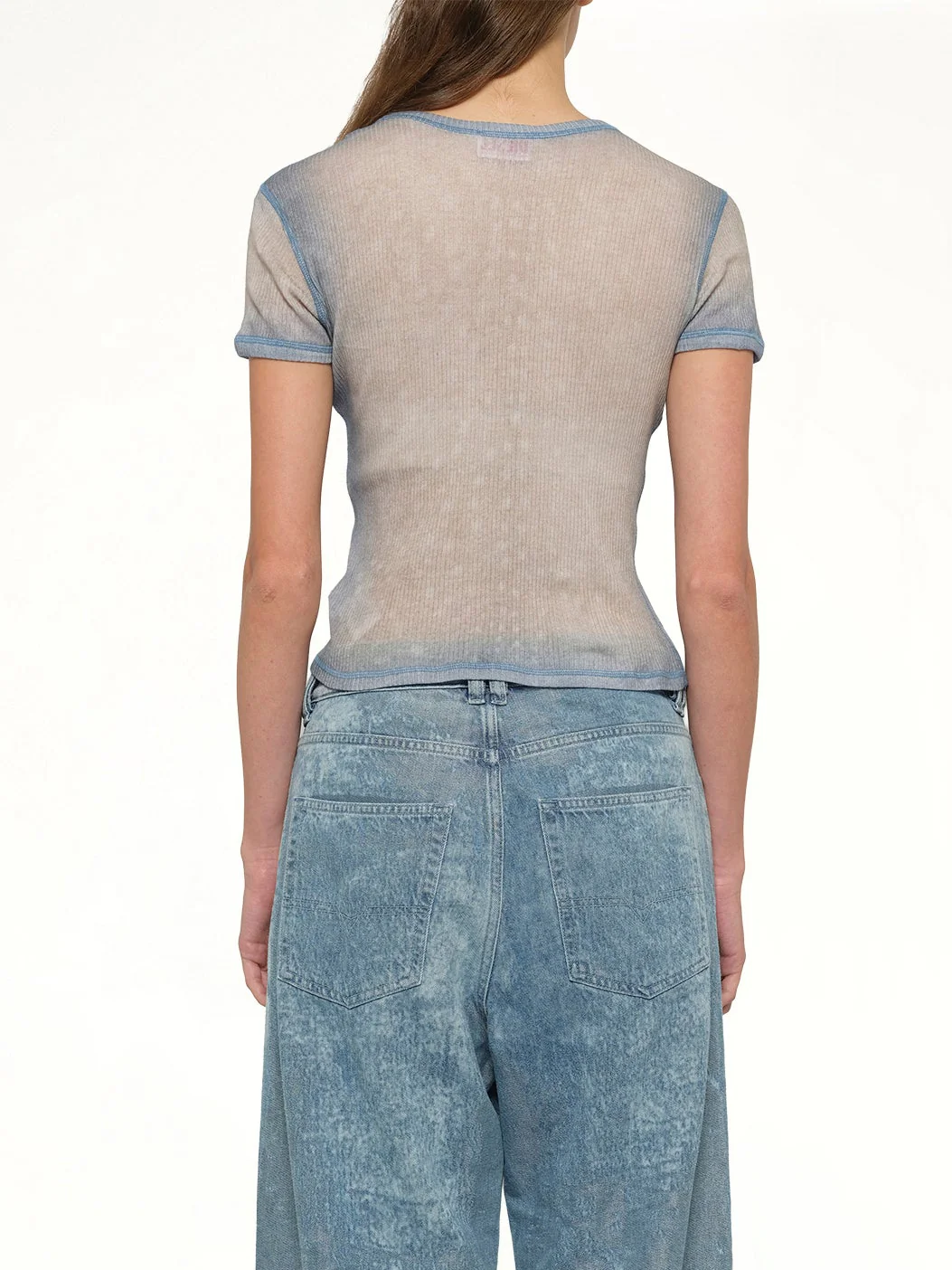 T-IANA T-Shirt in White/Blue - Image 5