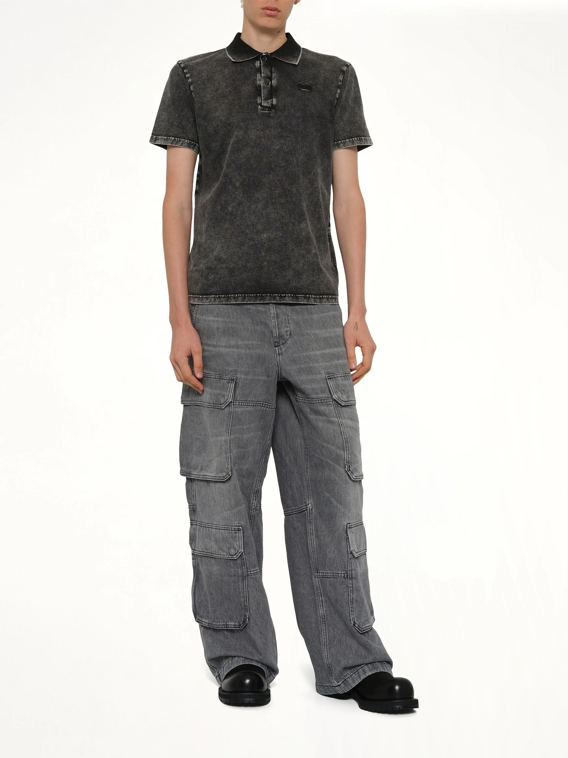 T-REJUST-NC-DEN Polo in Grey - Image 4