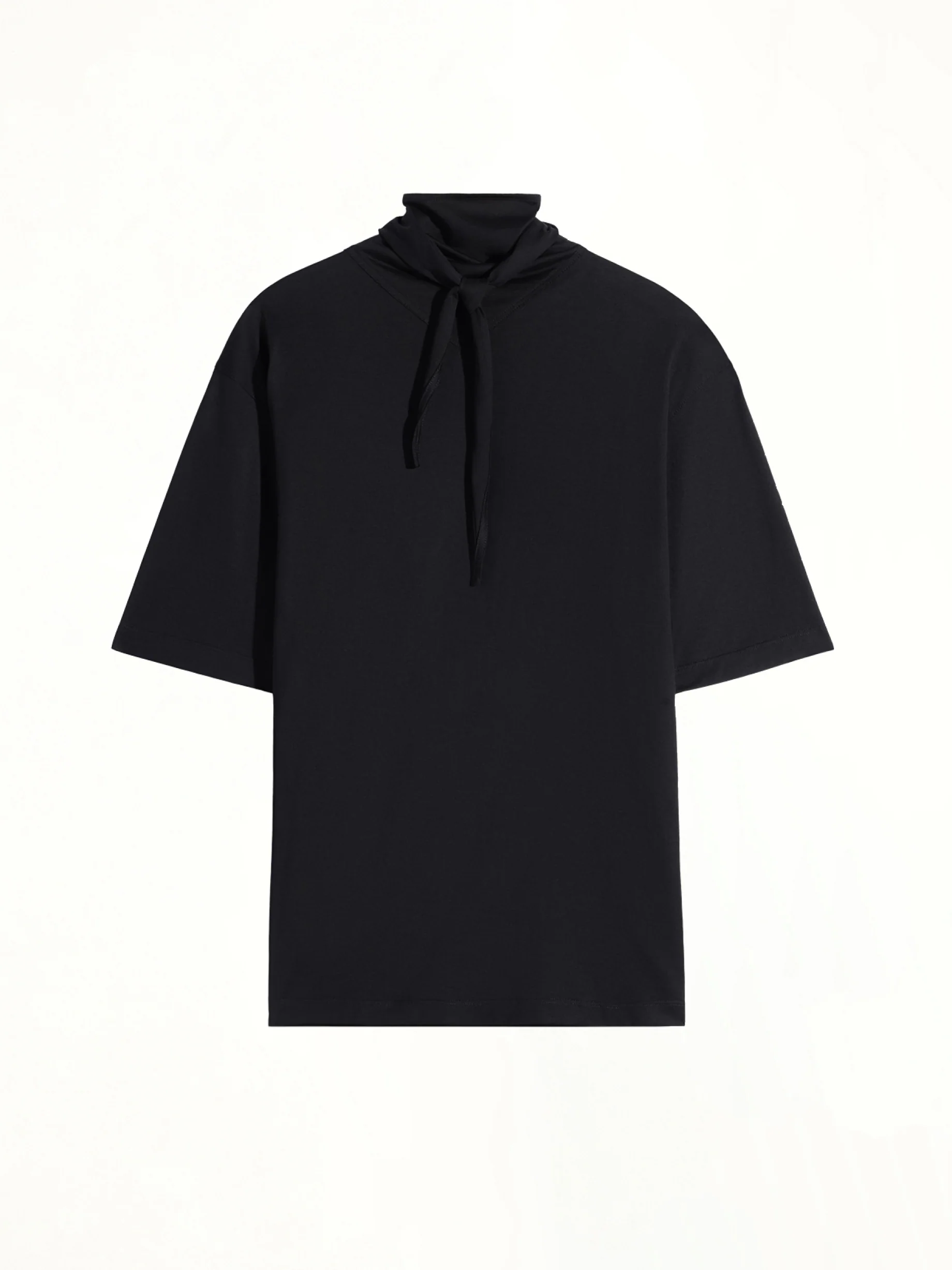T-Shirt With Foulard in Black - Image 2