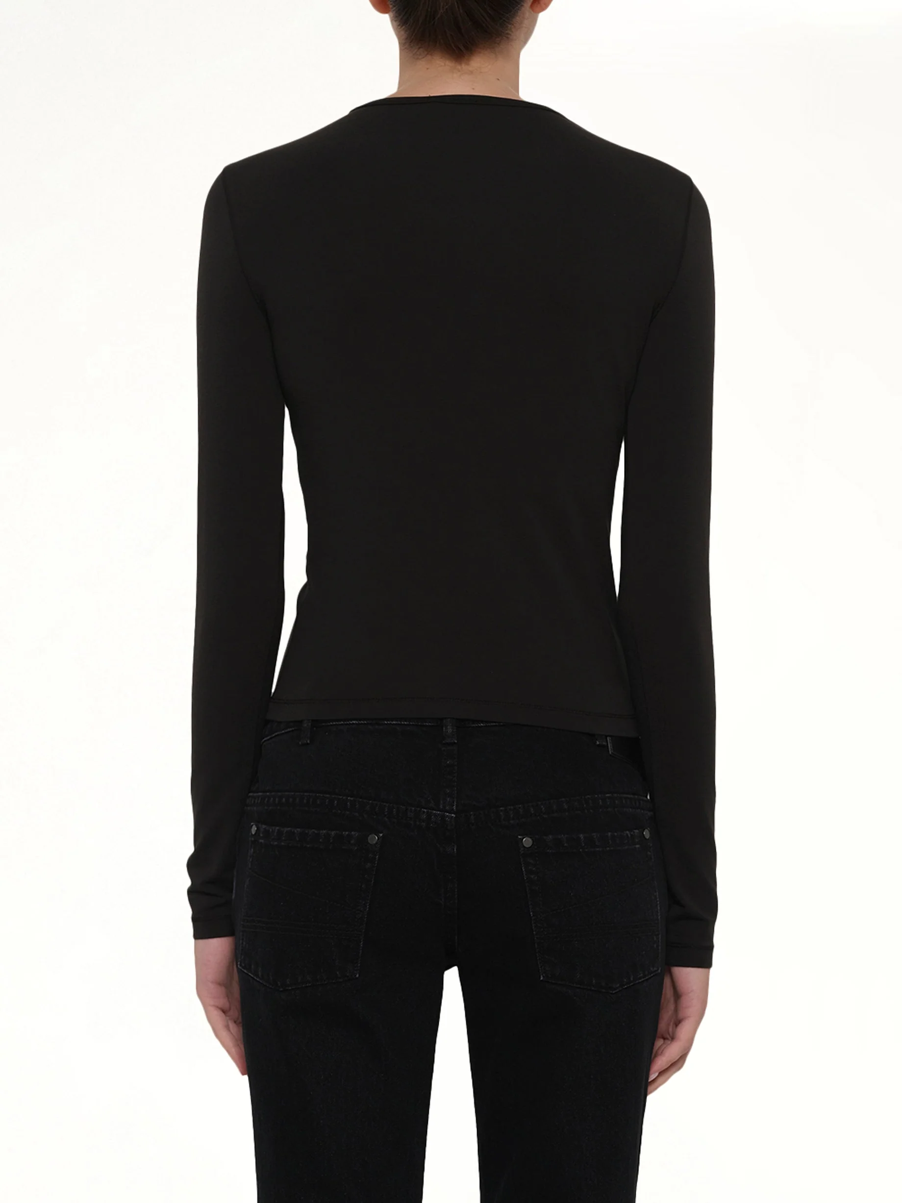 T-UNCUTIESLONG-LS-OD LS T-Shirt in Black - Image 5