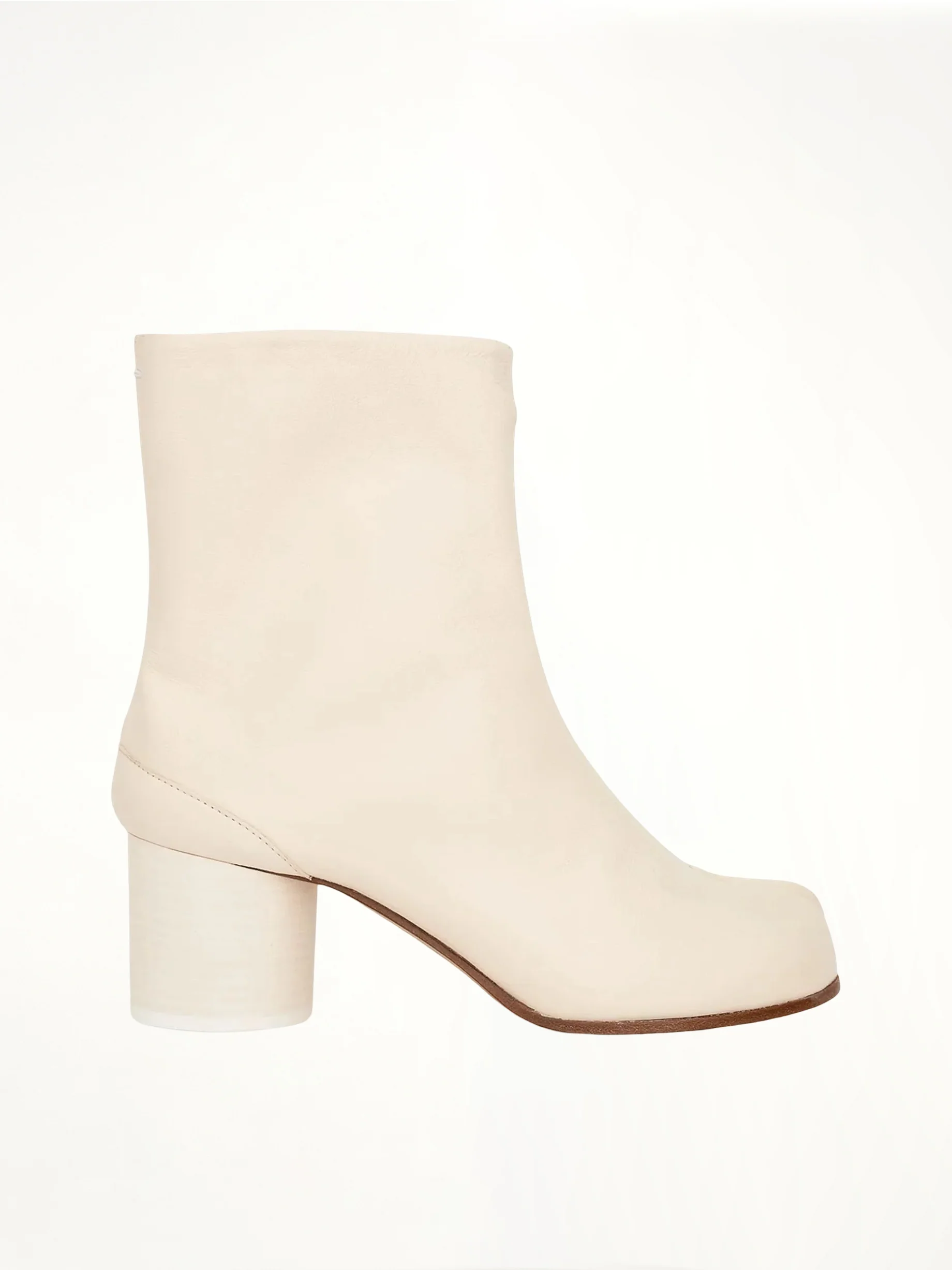 Tabi Ankle Boots 6cm Heel in White
