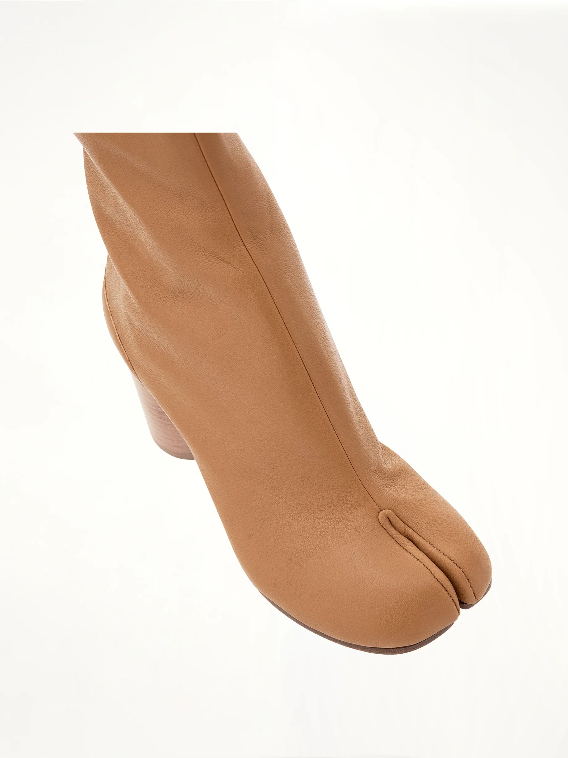 Tabi Ankle Boots 8cm Heel in Nude - Image 3