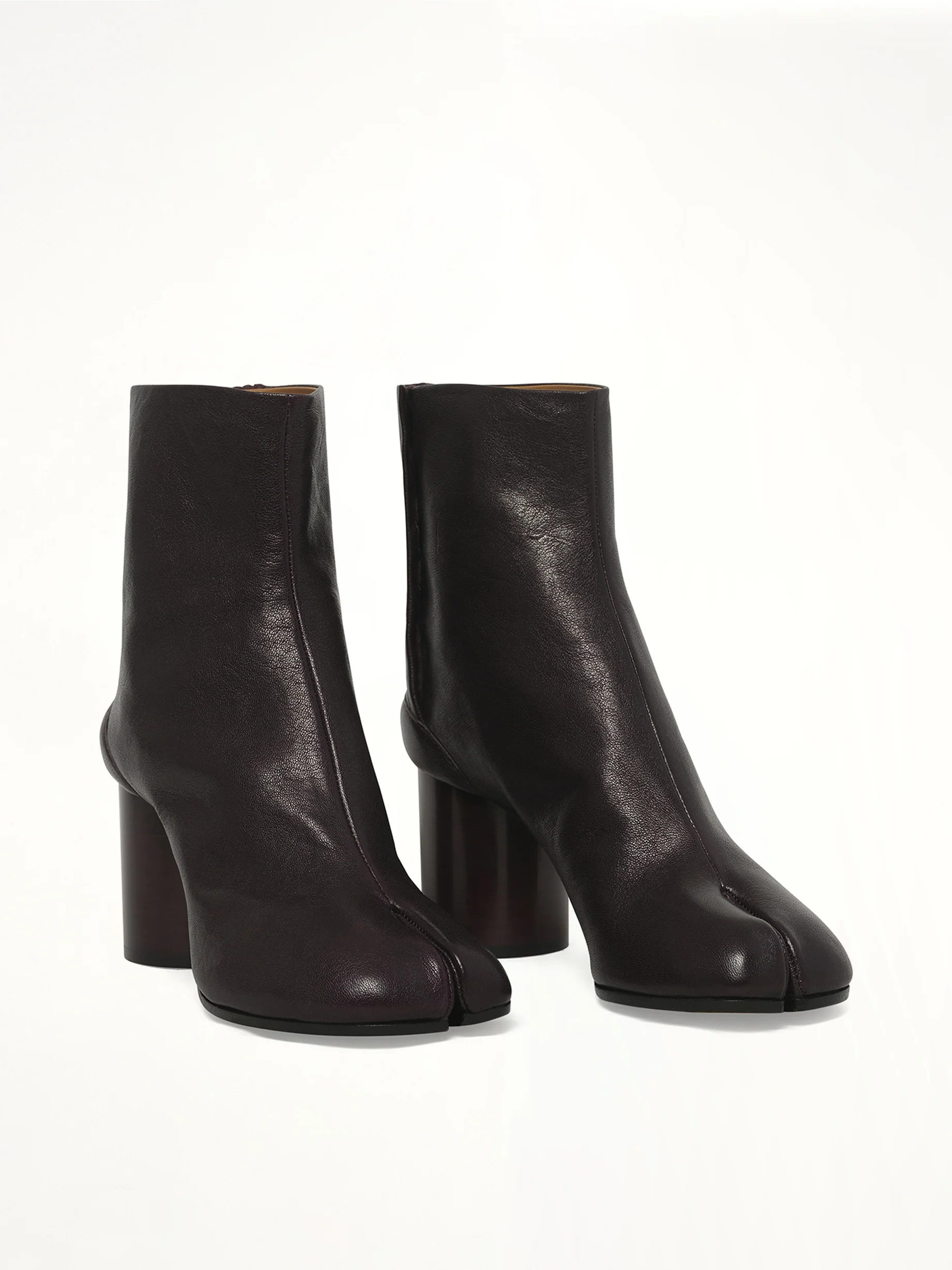 Tabi Ankle Boots 8cm in Plum - Image 2