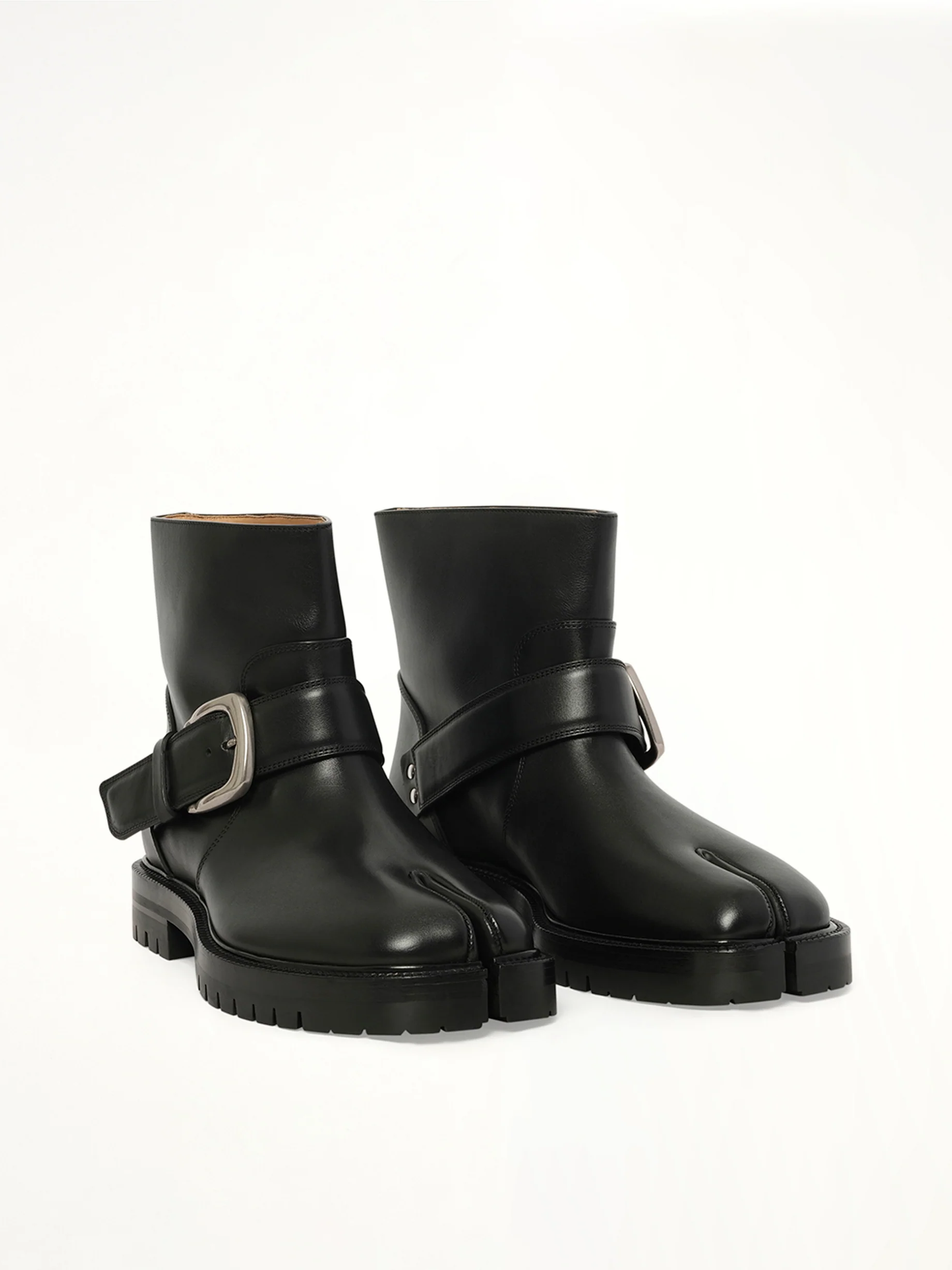 Tabi County Buckle Ankle Boots in Black - Image 2