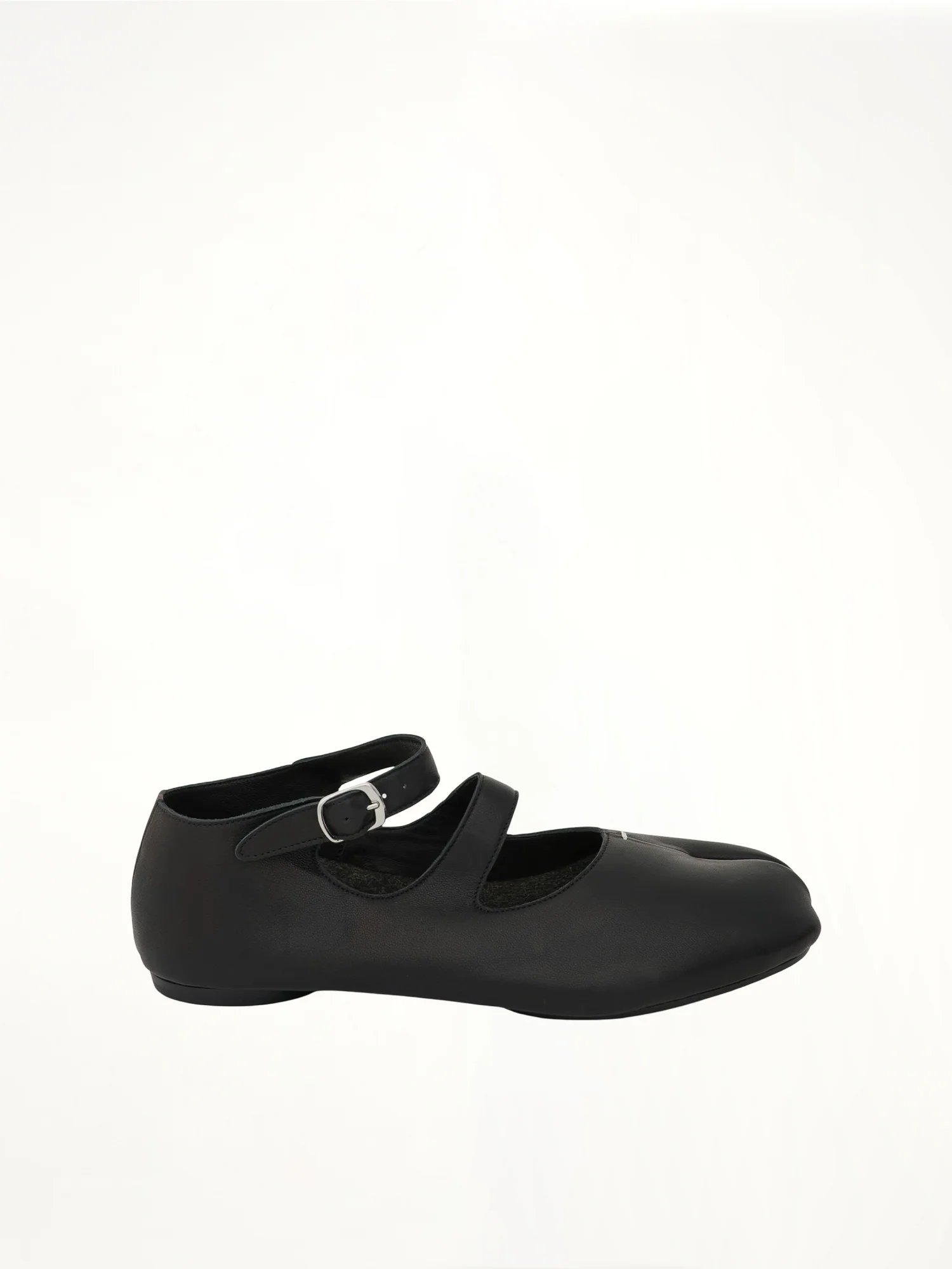 Tabi Double Strap Ballerina Shoes in Black