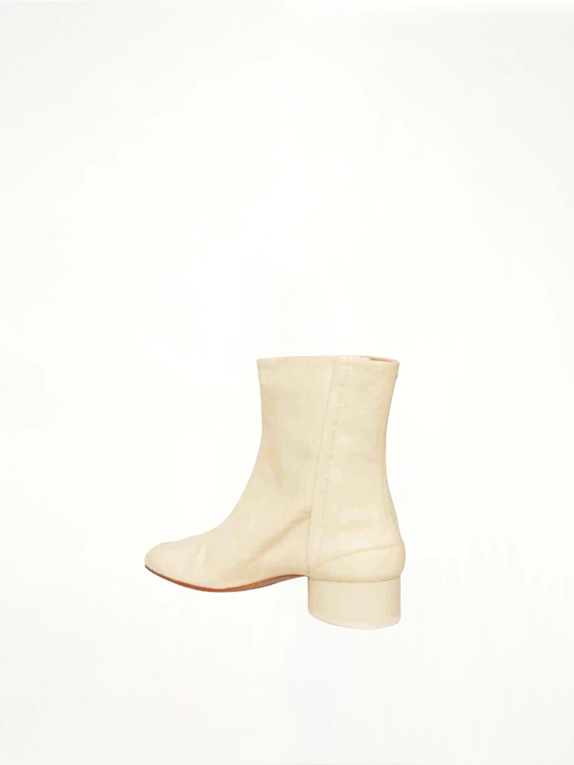 Tabi Ankle Boots 3cm Heel in White - Image 3