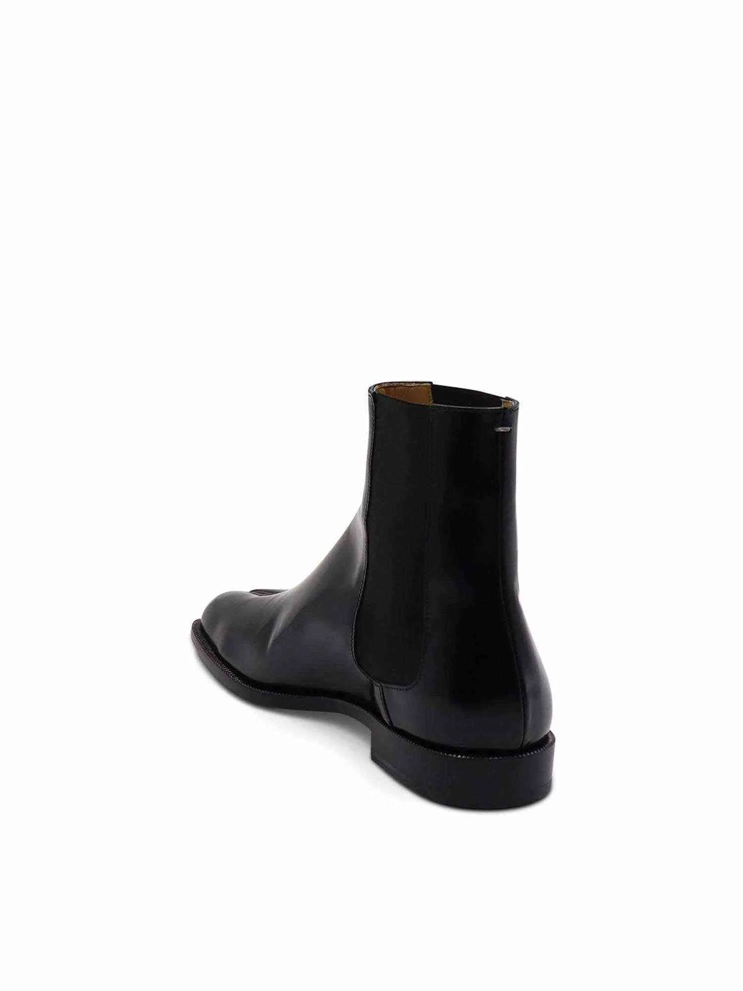 Tabi Toe Ankle Boots in Black - Image 3