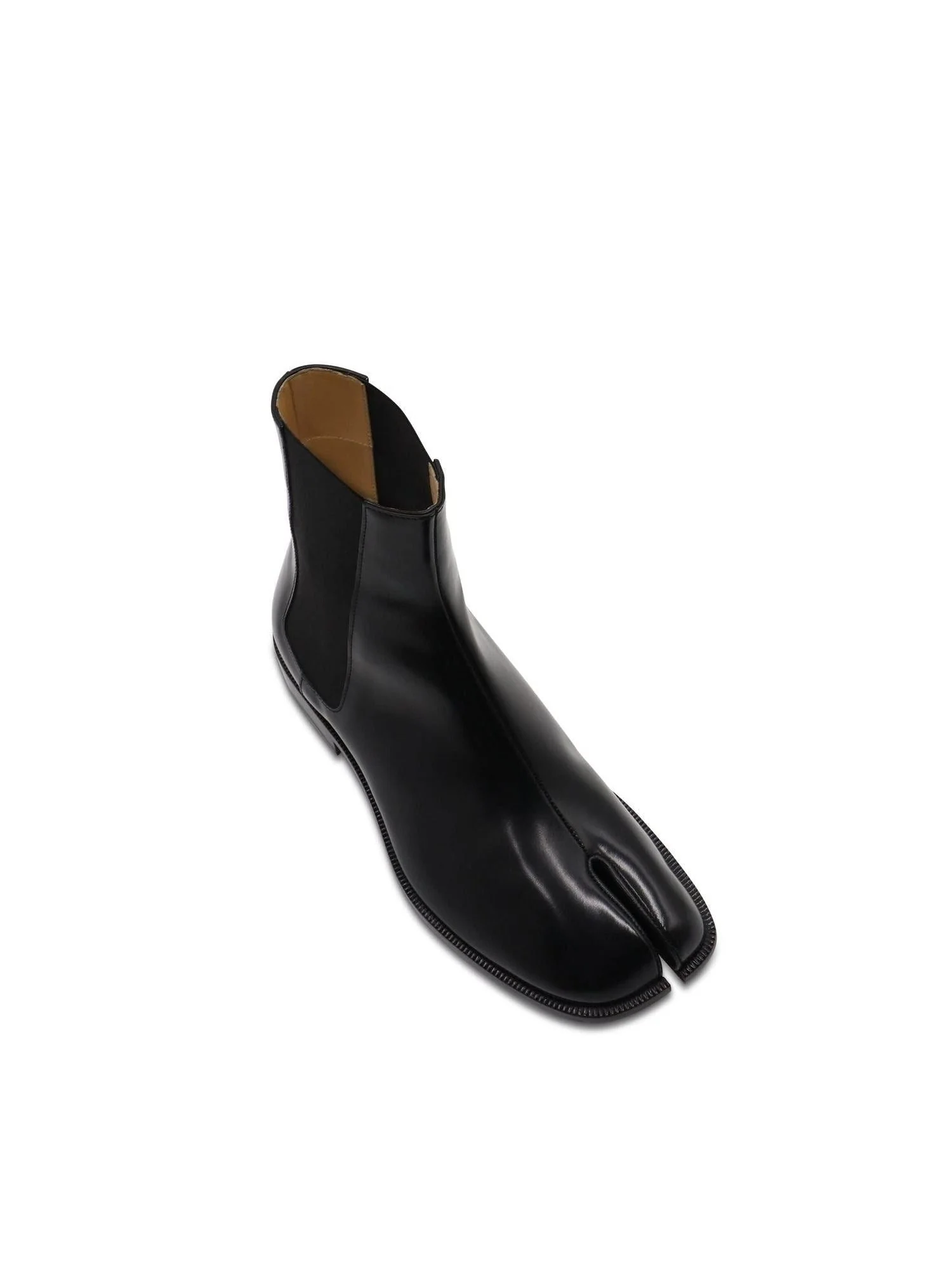 Tabi Toe Ankle Boots in Black - Image 4