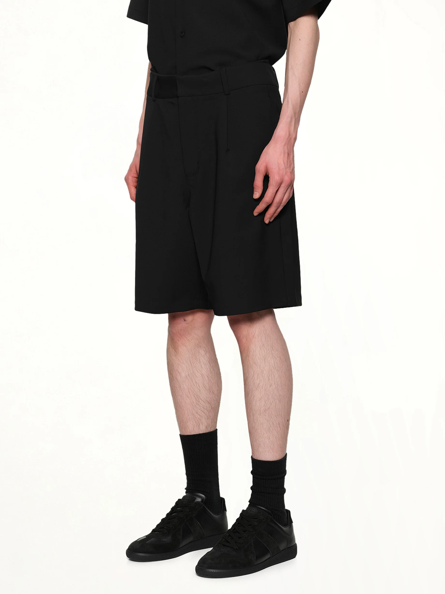 Tailored Shorts in Black - Image 3