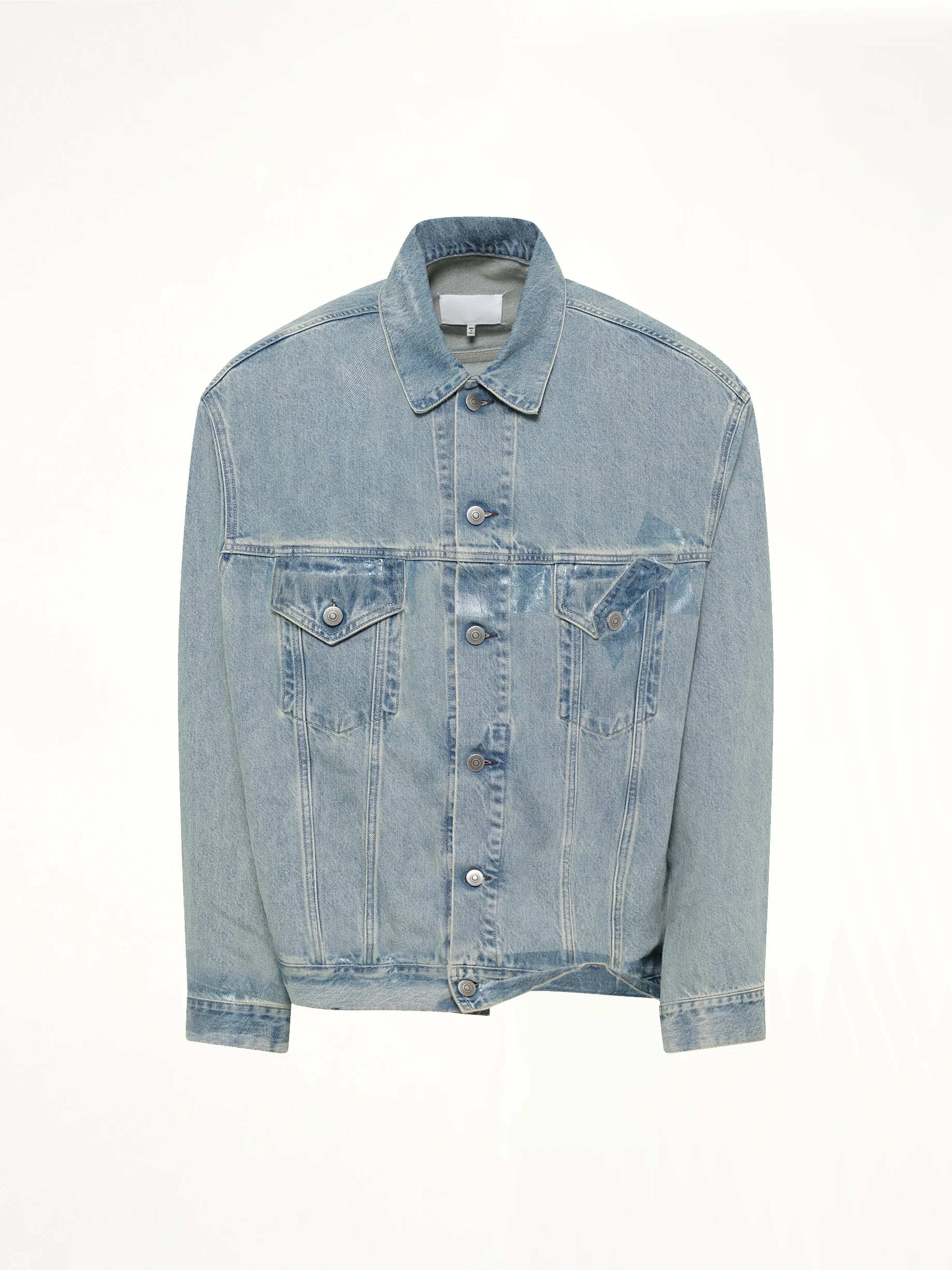 Tape Denim Jacket in Ice Blue - Image 2
