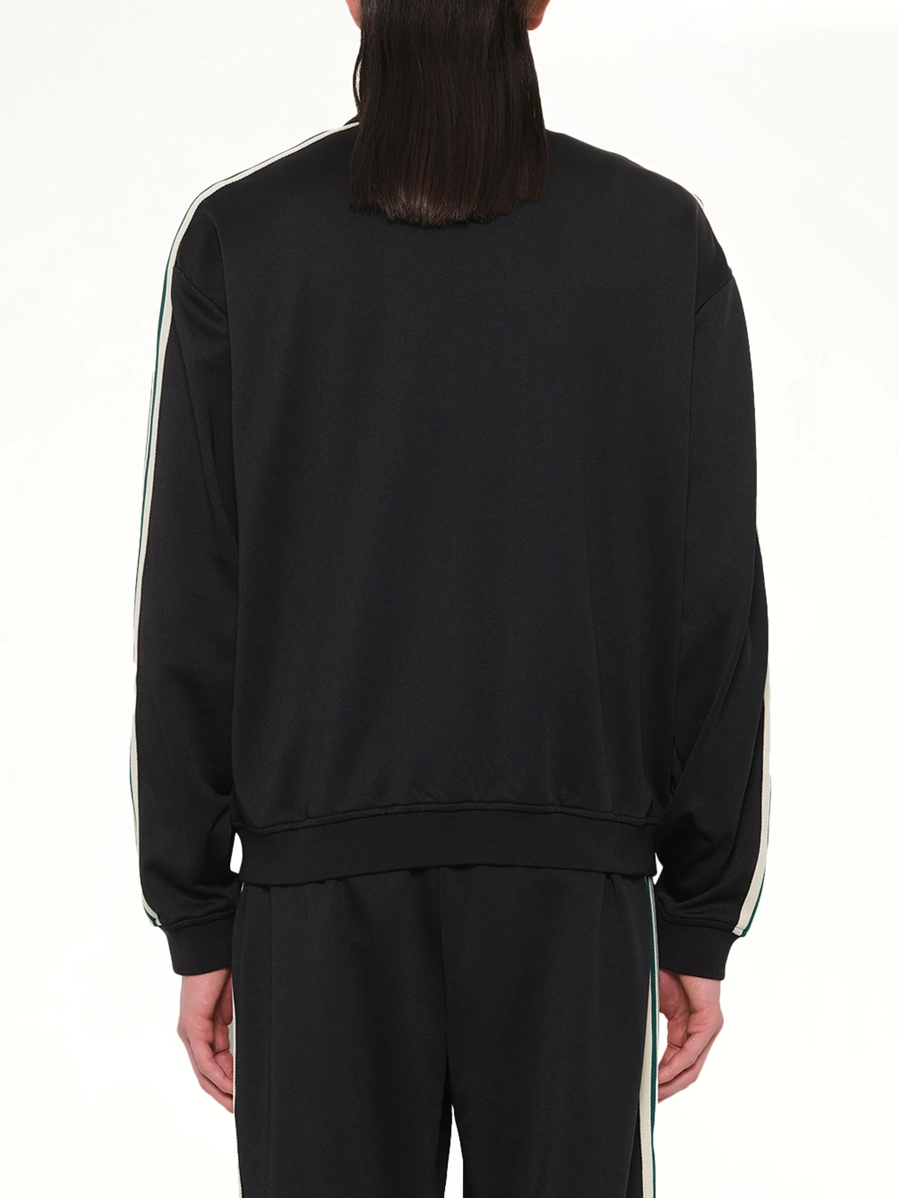 Taped Track Jacket in Jet Black - Image 5