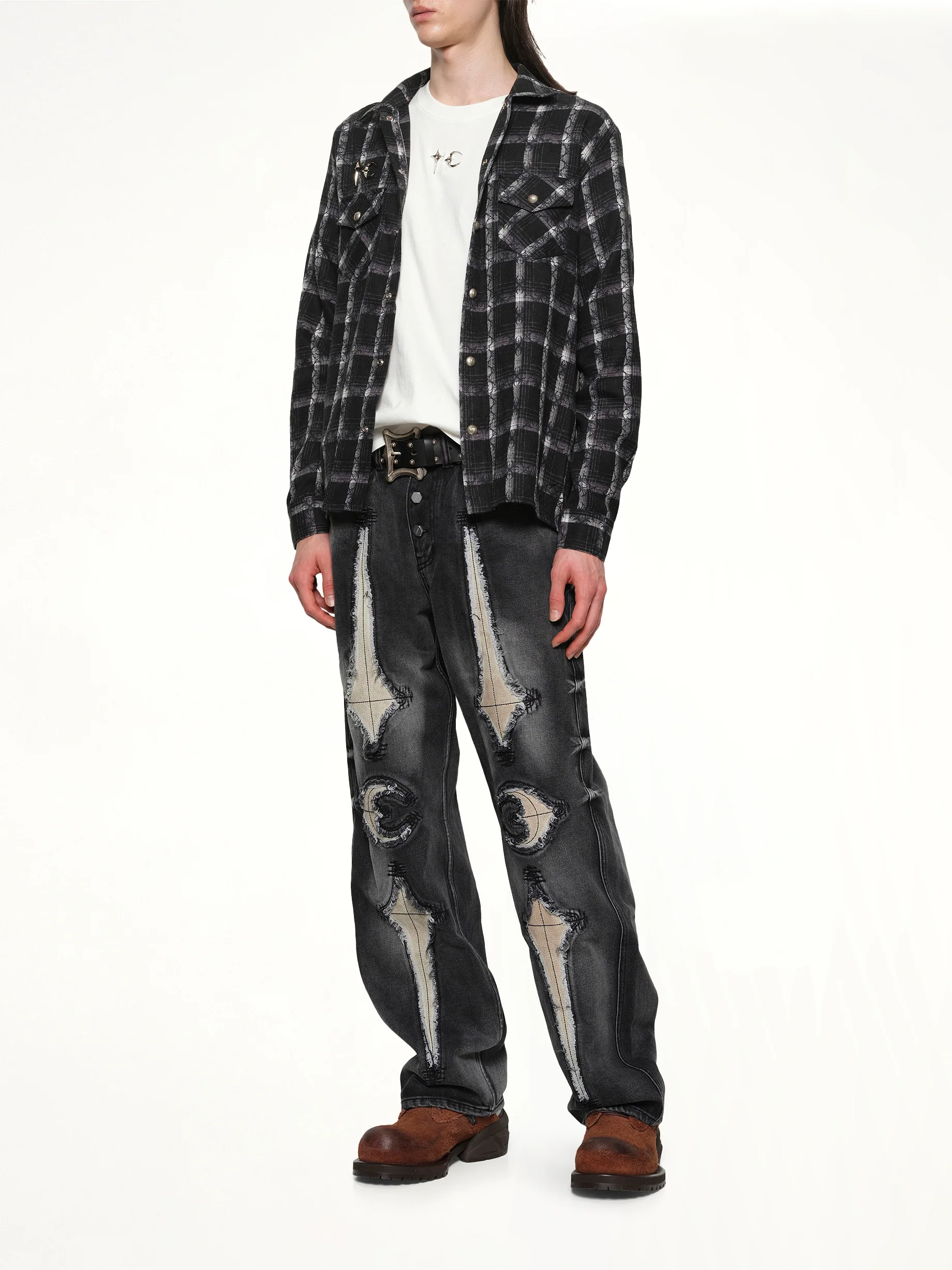 TC All Over Pattern Shirt in Black - Image 4