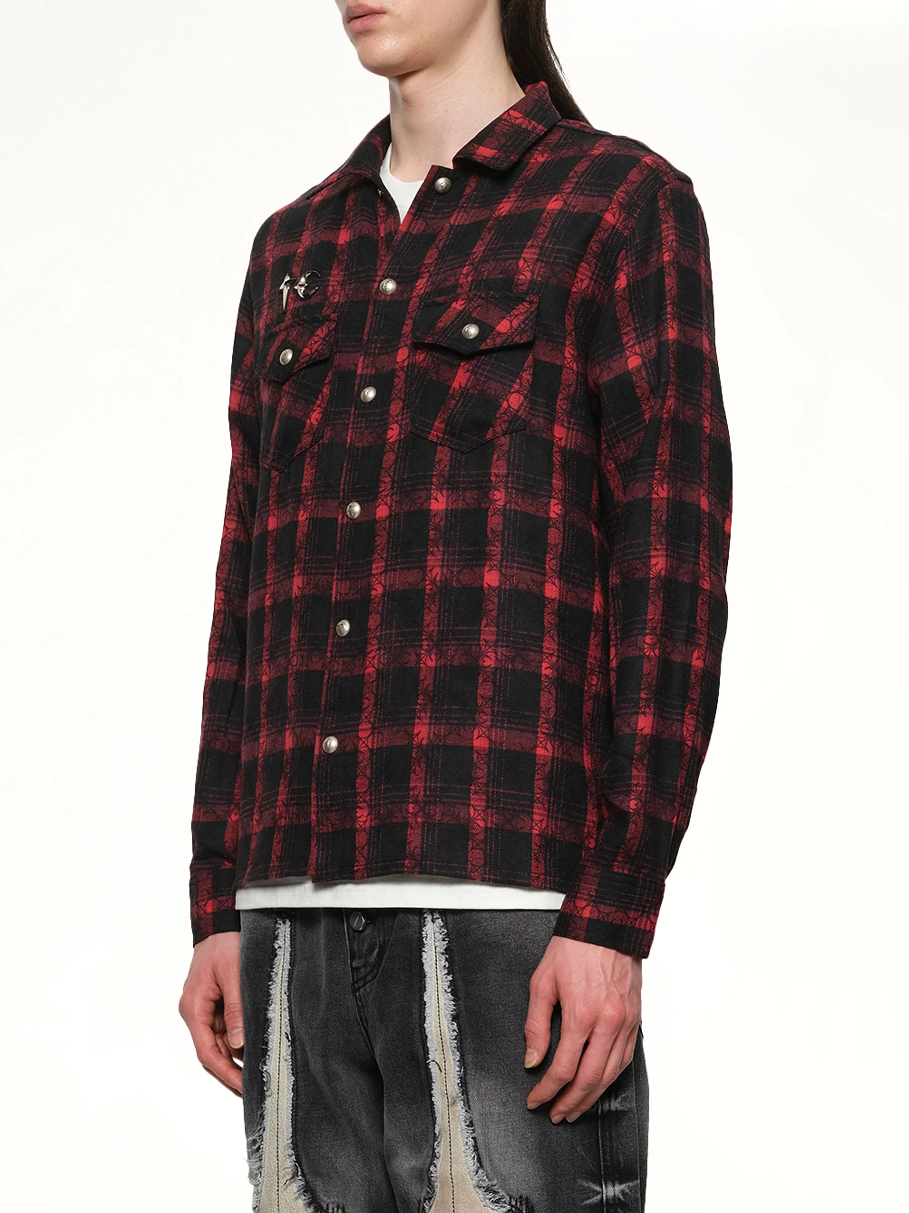 TC All Over Pattern Shirt in Red - Image 3