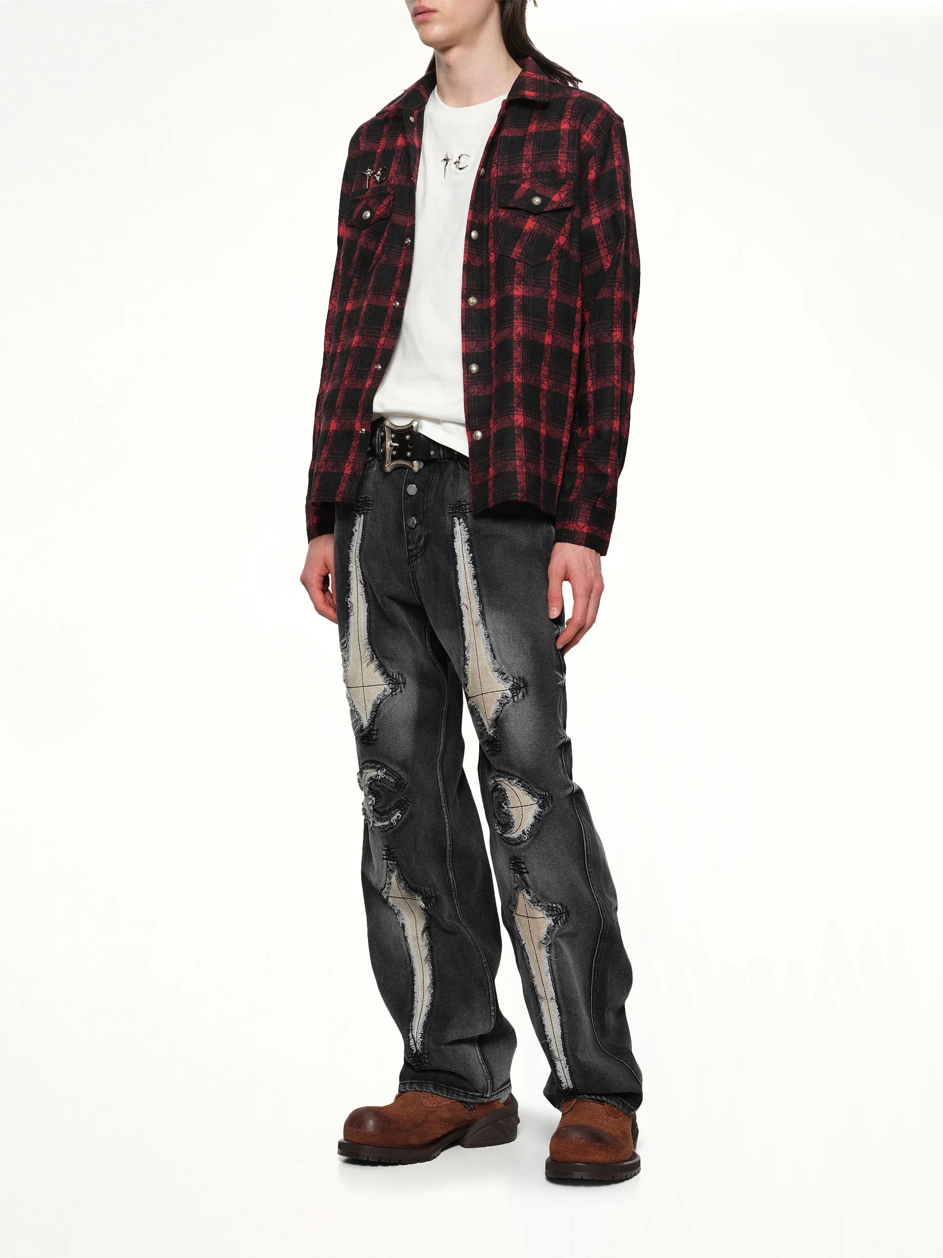 TC All Over Pattern Shirt in Red - Image 4