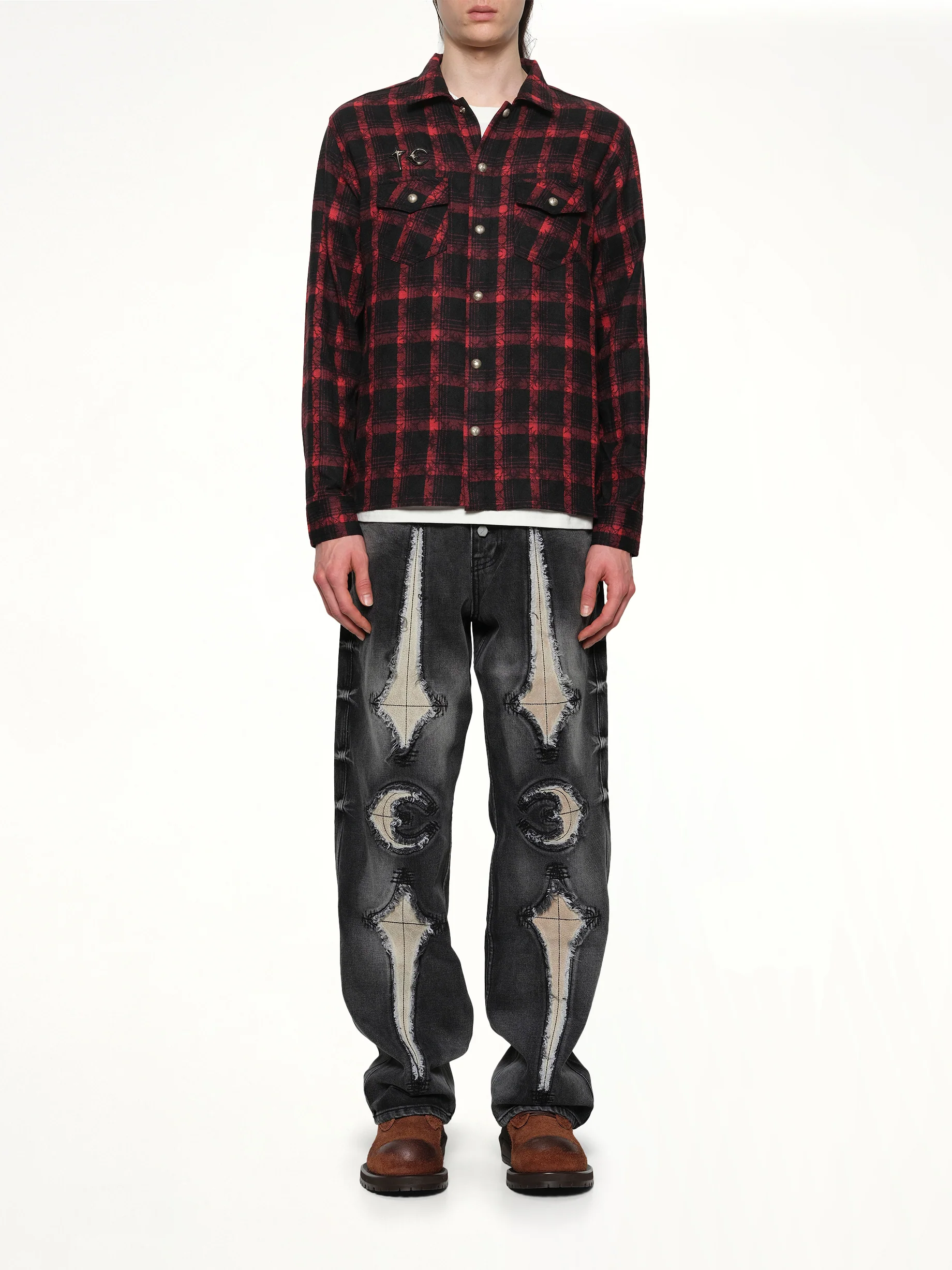 TC All Over Pattern Shirt in Red - Image 7
