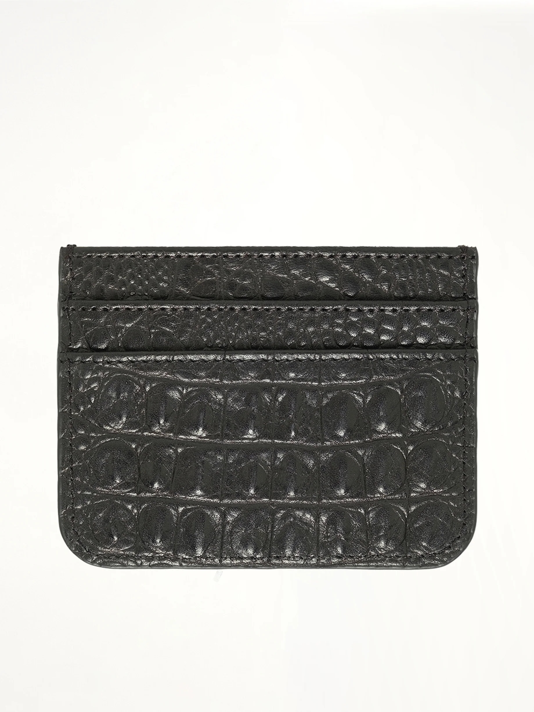 TC Crocodile Card Holder in Black - Image 2