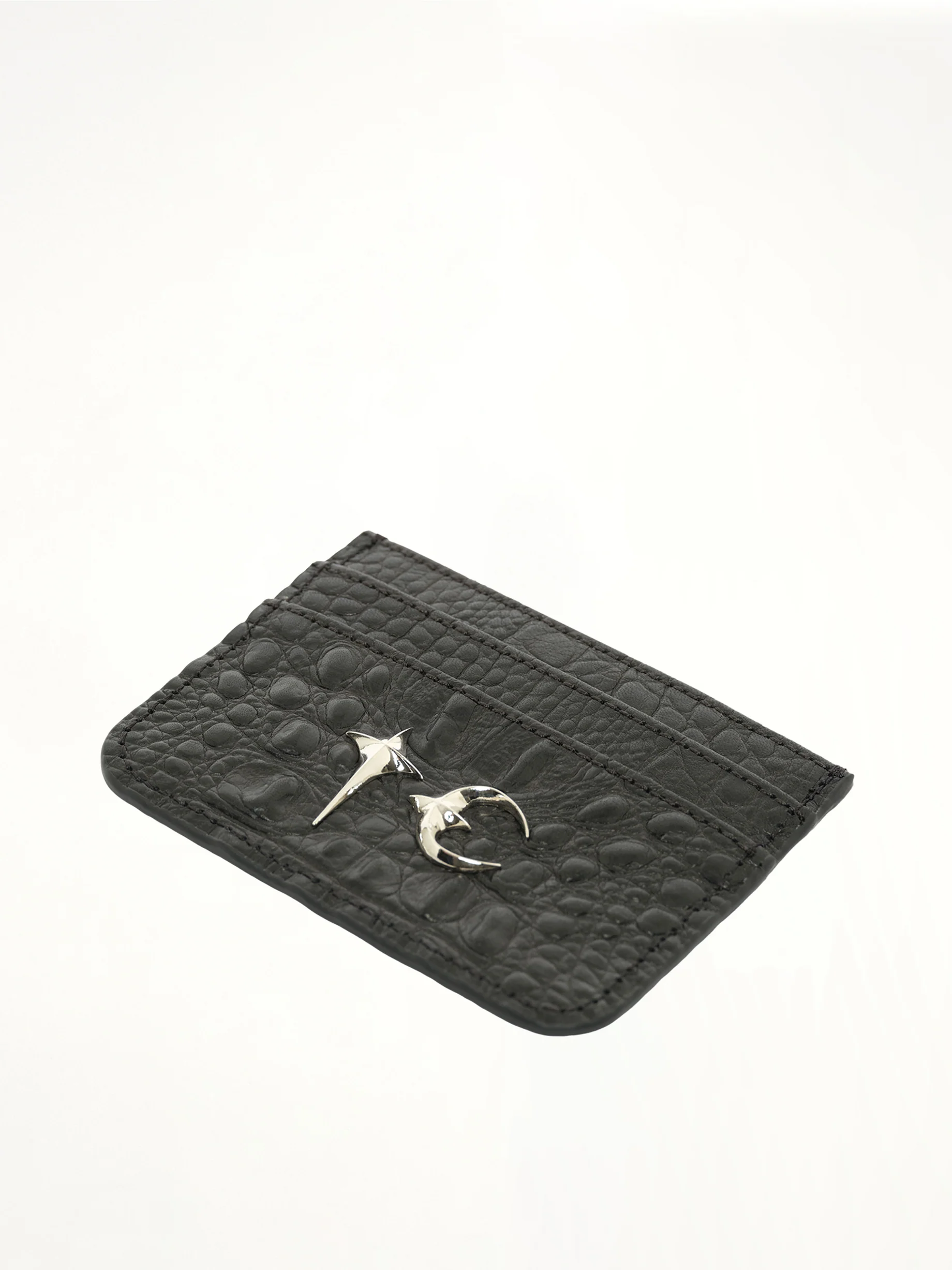 TC Crocodile Card Holder in Black - Image 3