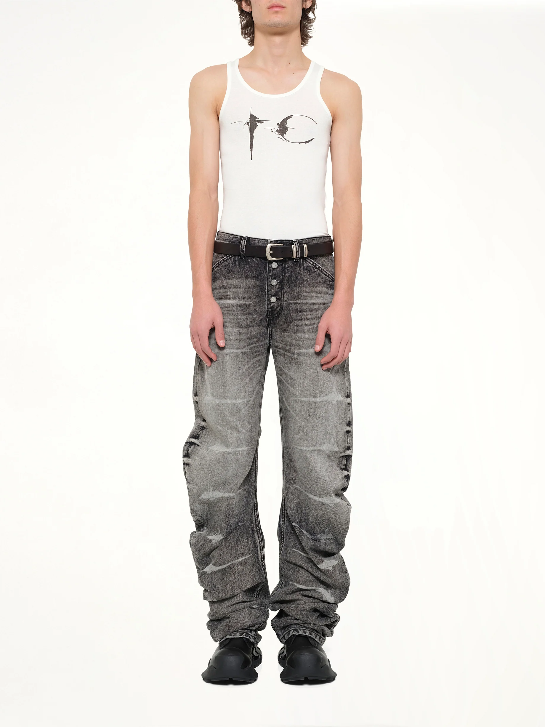 TC Not Easy Tank Top in White - Image 7