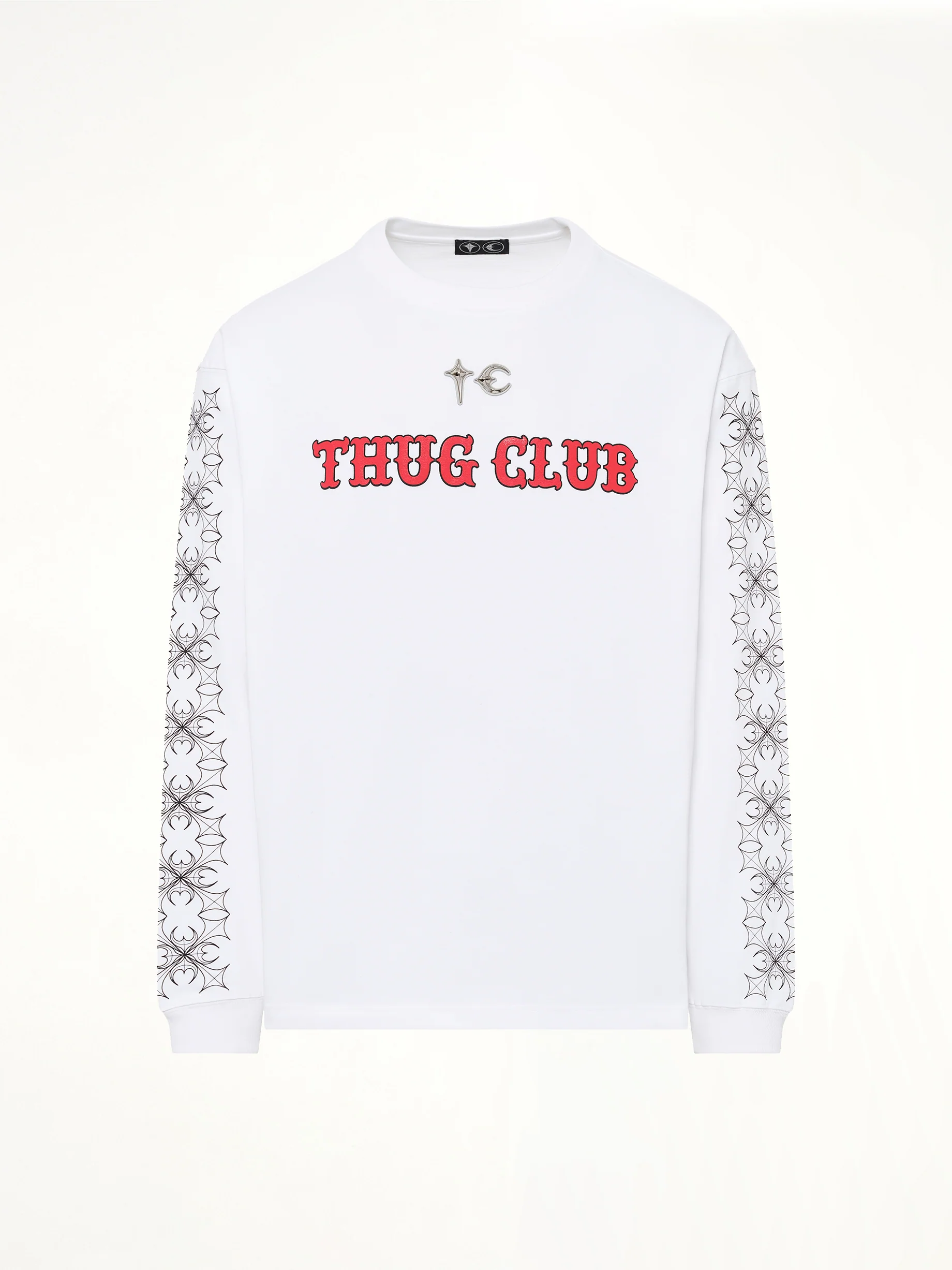 TC Pattern Long-Sleeve in White - Image 2