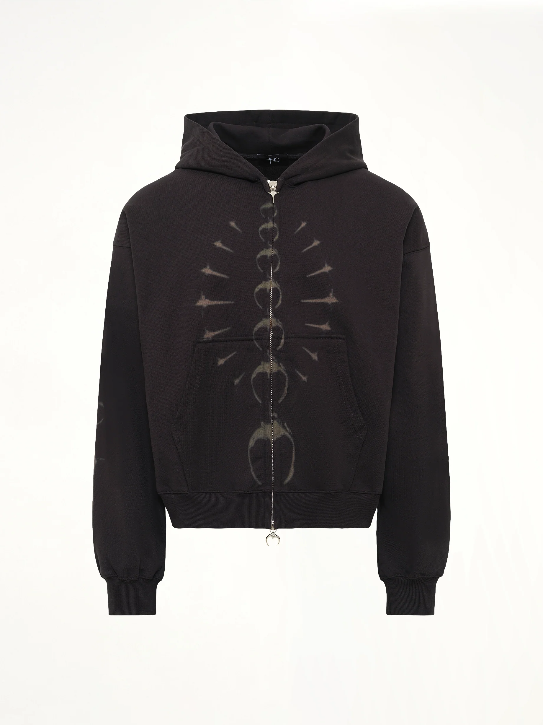TC Ribcage Zip-Up Hoodie in Black - Image 2