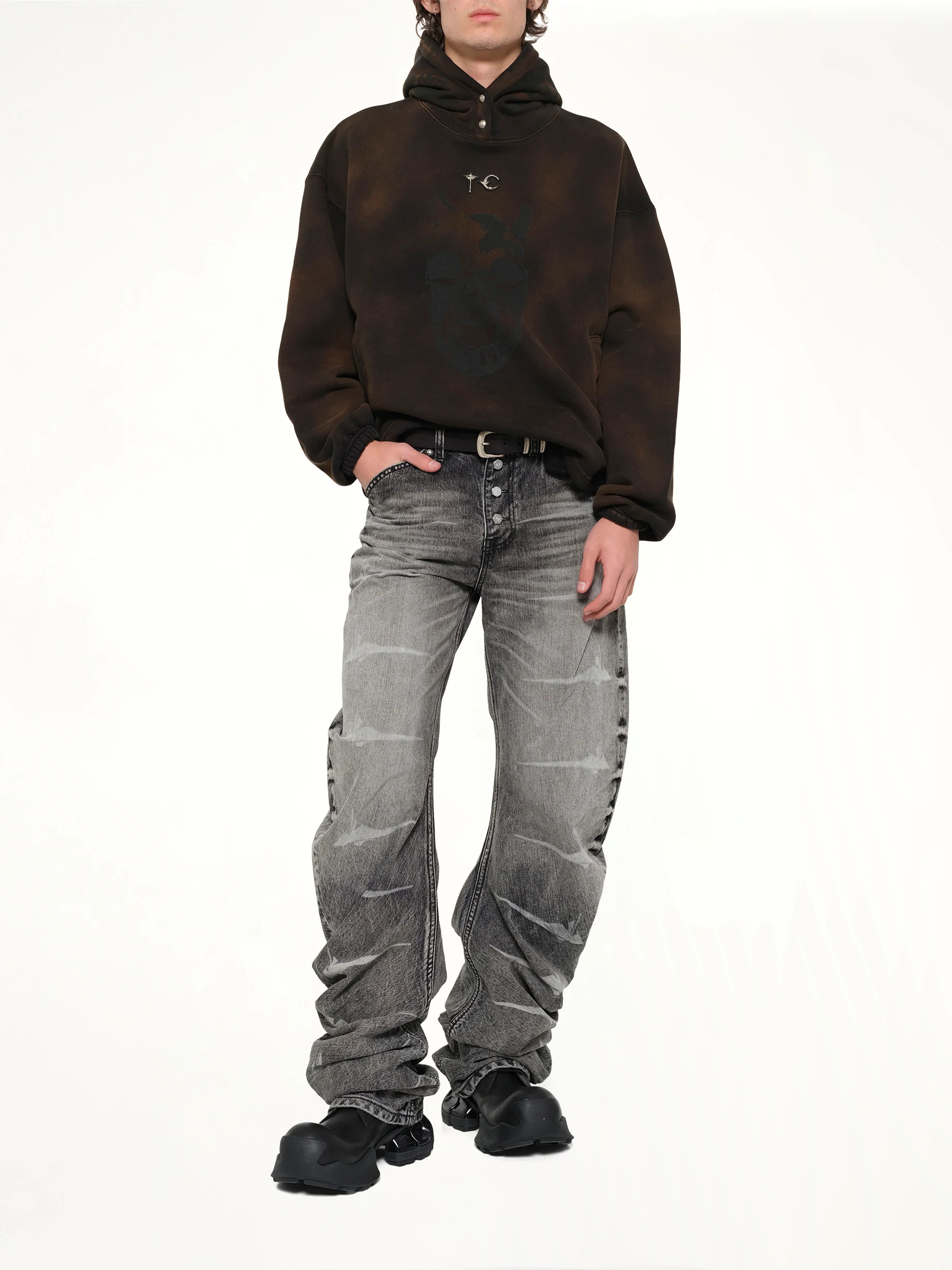 TC Riding Skull Hoodie in Brown - Image 4