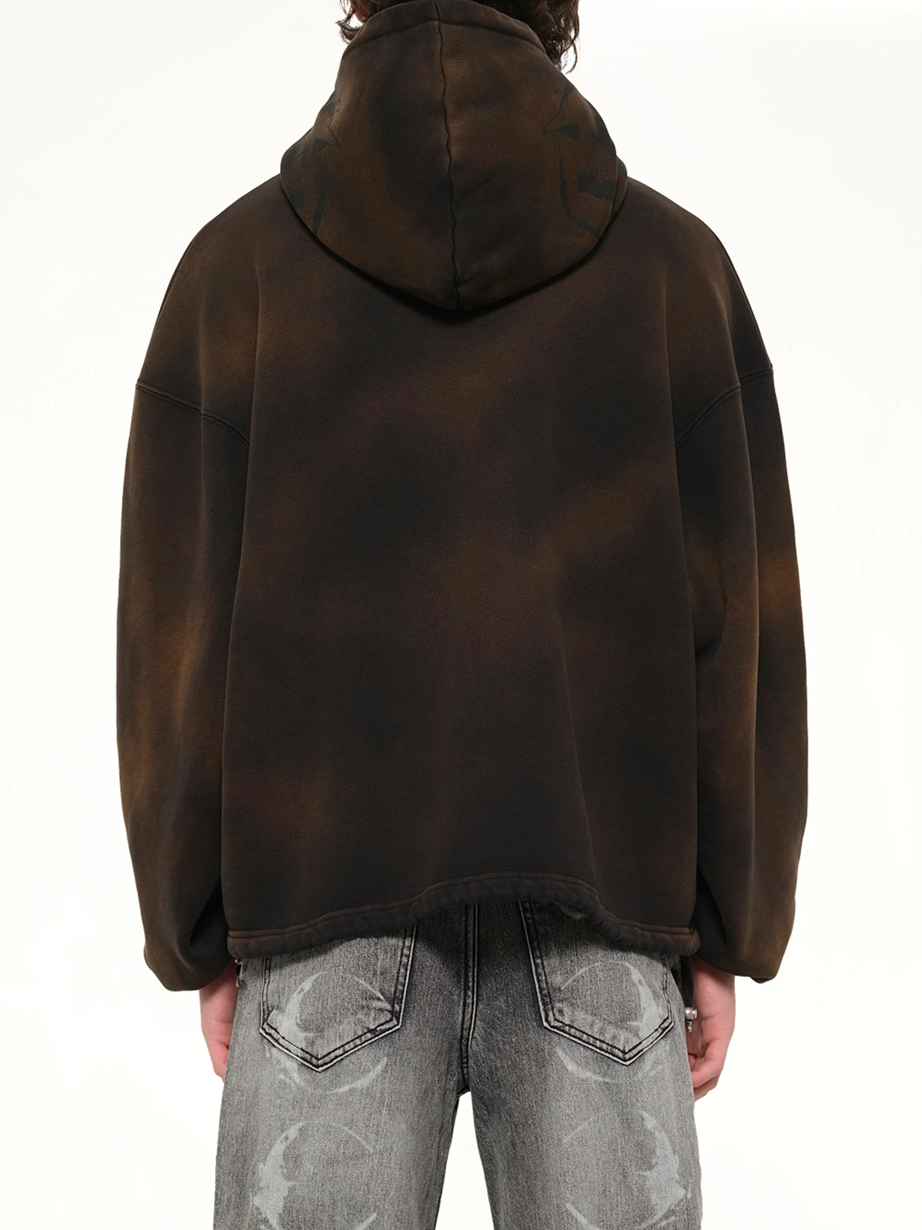 TC Riding Skull Hoodie in Brown - Image 5