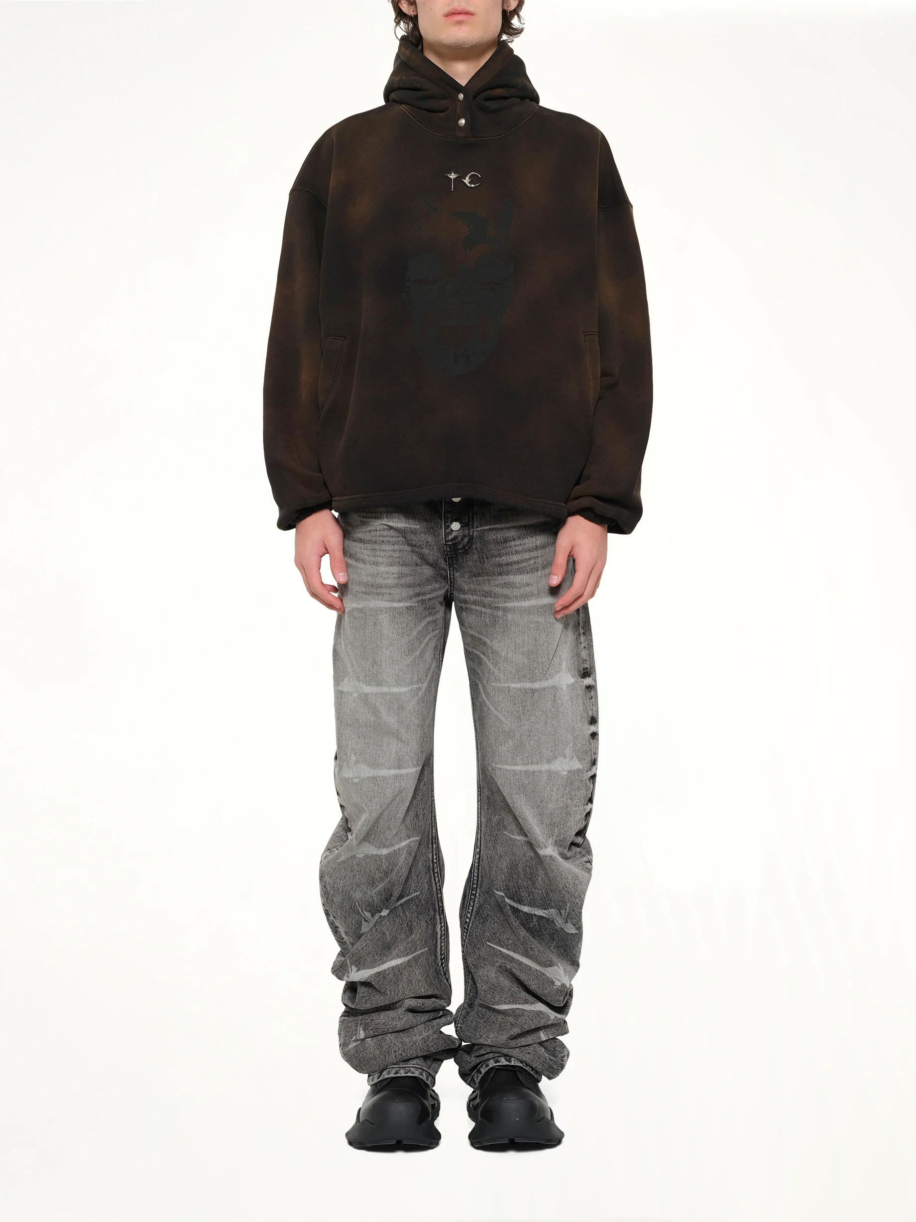 TC Riding Skull Hoodie in Brown - Image 7