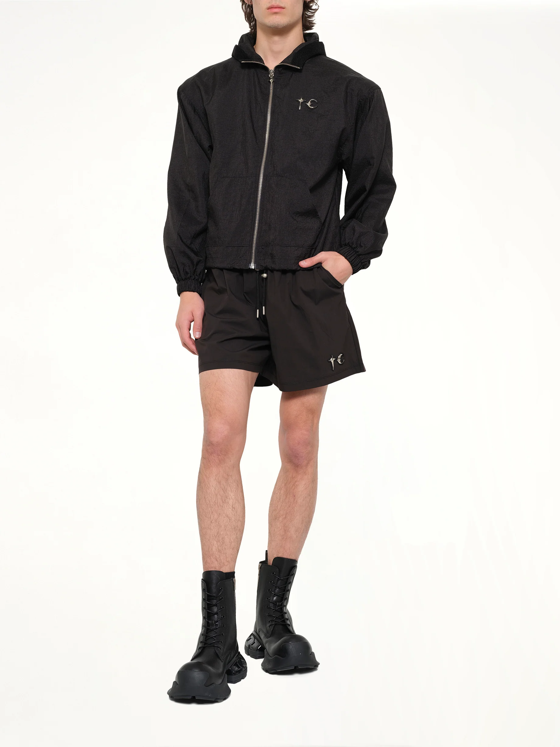 TC Riding Skull Hybrid Shorts in Black - Image 4