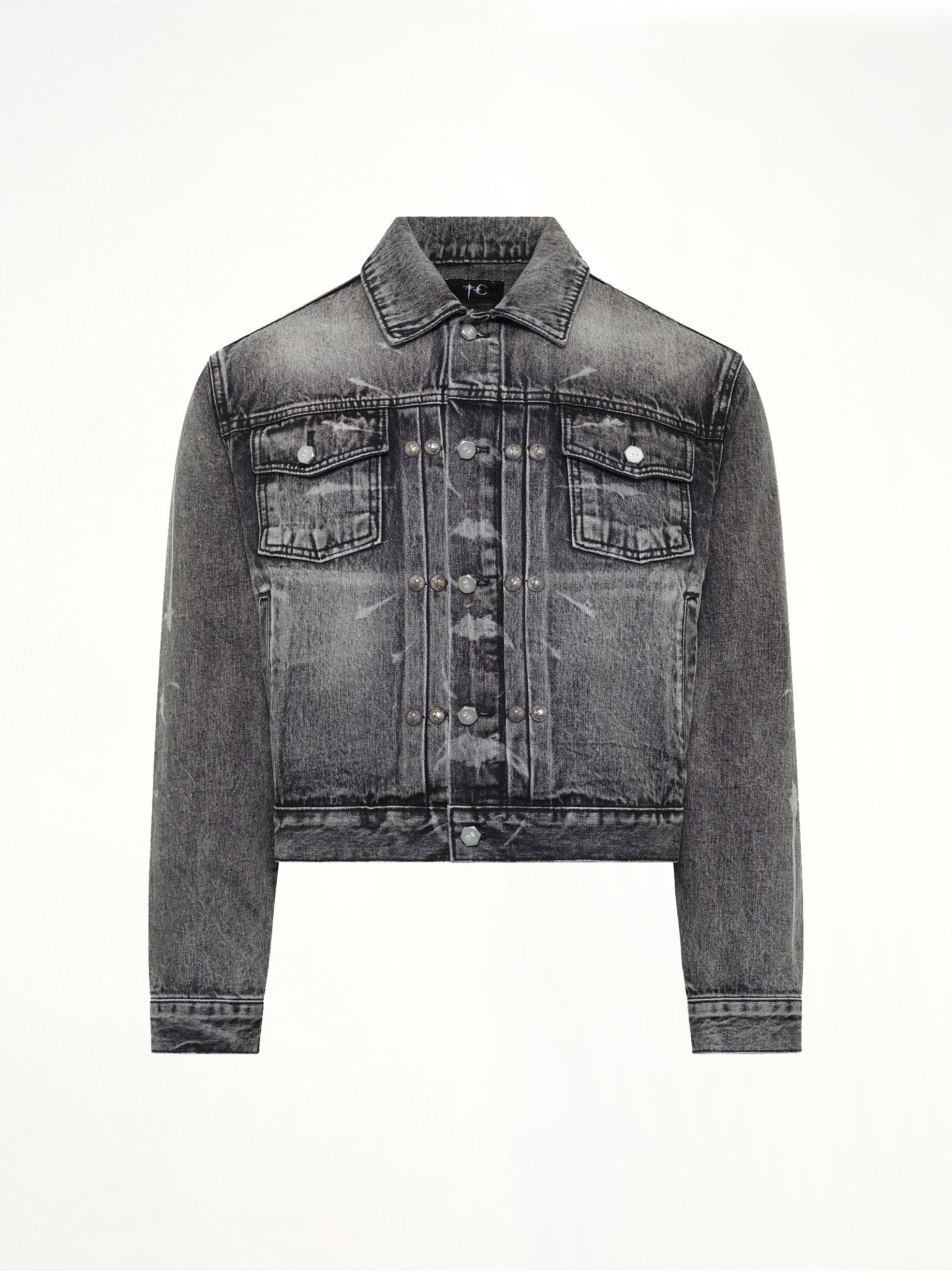 TC Spine Laser Denim Jacket in Black - Image 2