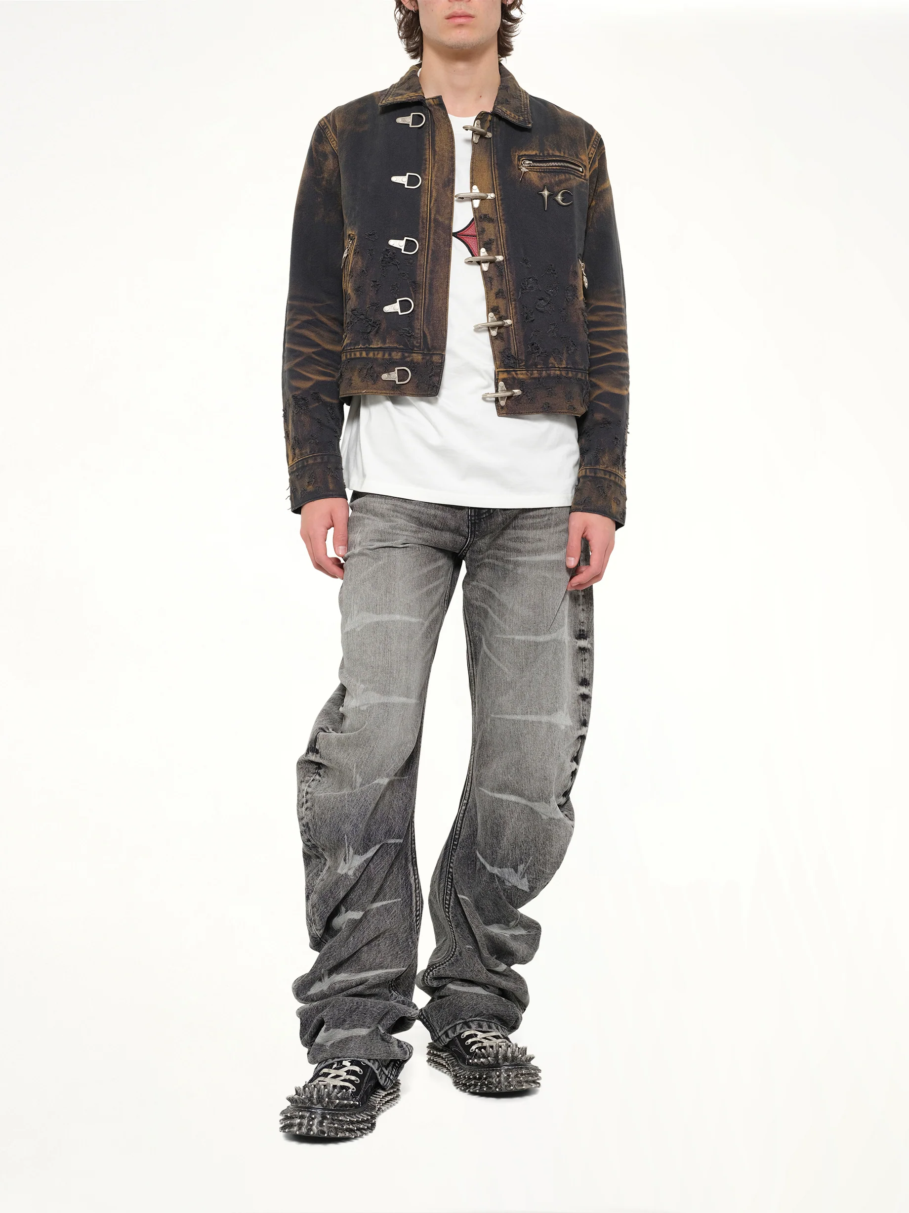 TC Two Tone Washed Jacket in Rust Black - Image 4