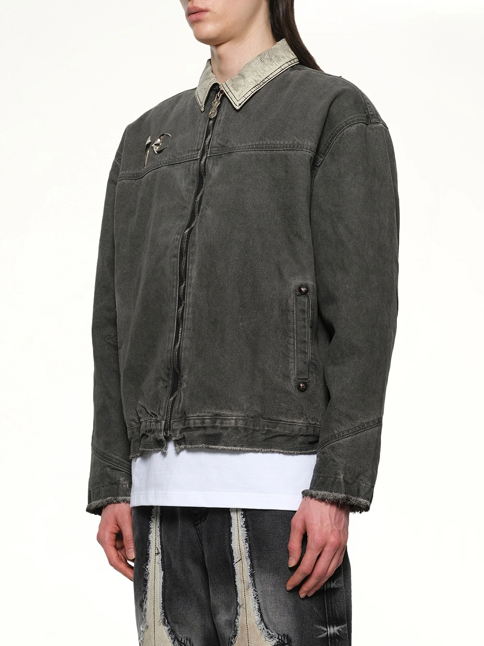 TC Washed Work Jacket in Black - Image 3