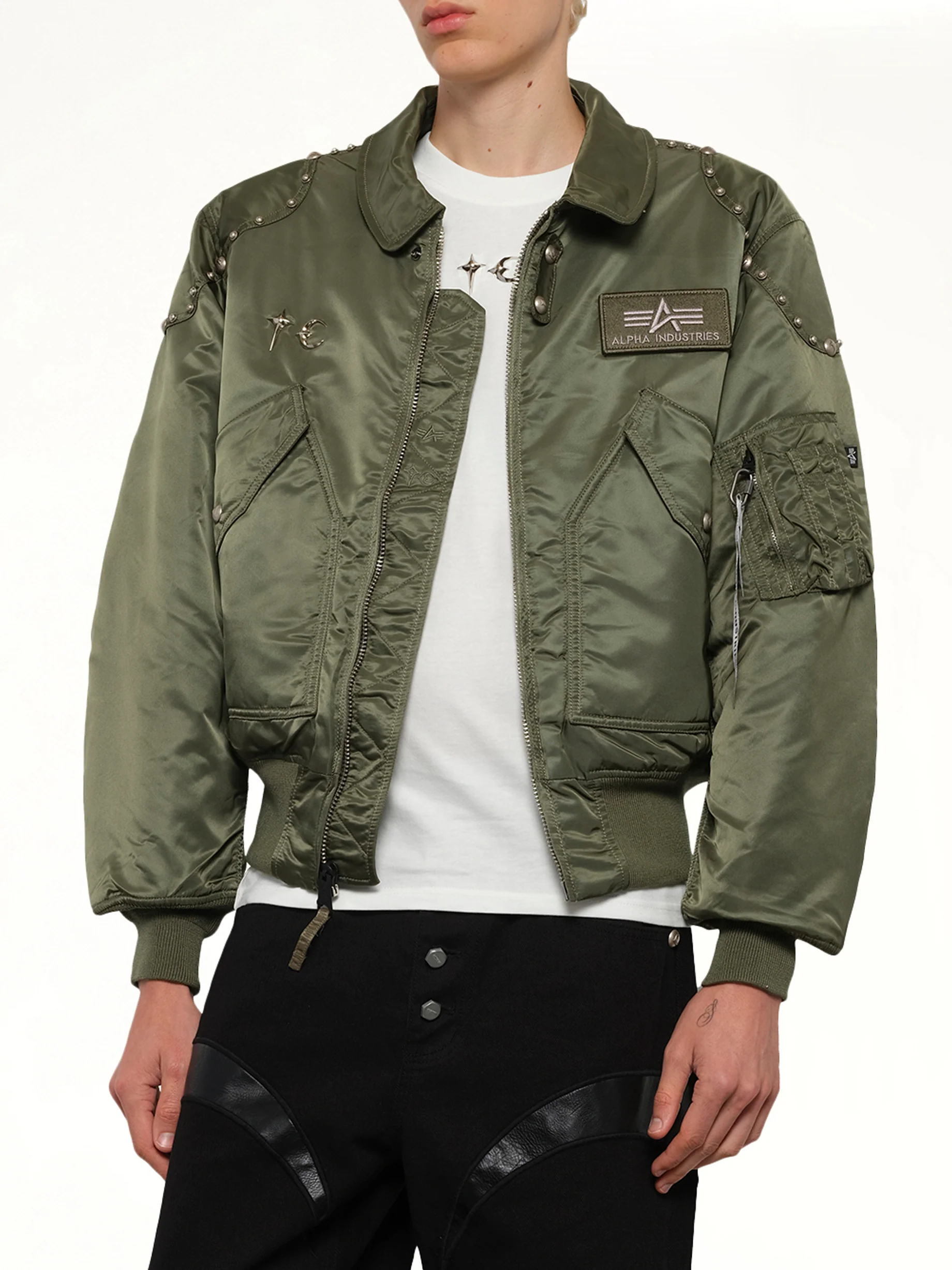 TC x Alpha Industries Bomber Jacket (Rivet Ver) in Sage - Image 6