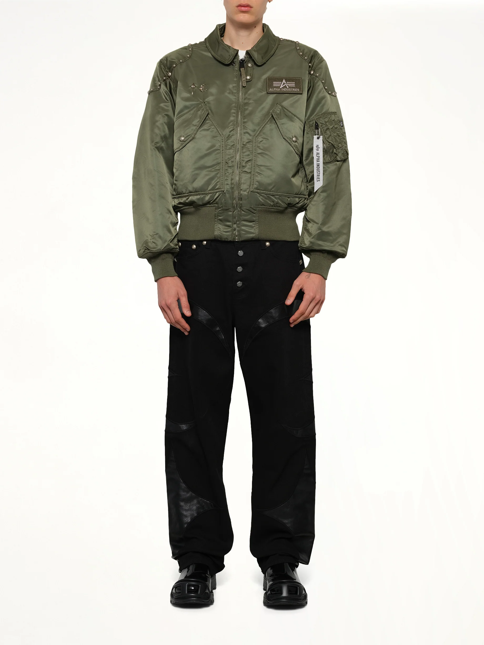 TC x Alpha Industries Bomber Jacket (Rivet Ver) in Sage - Image 7