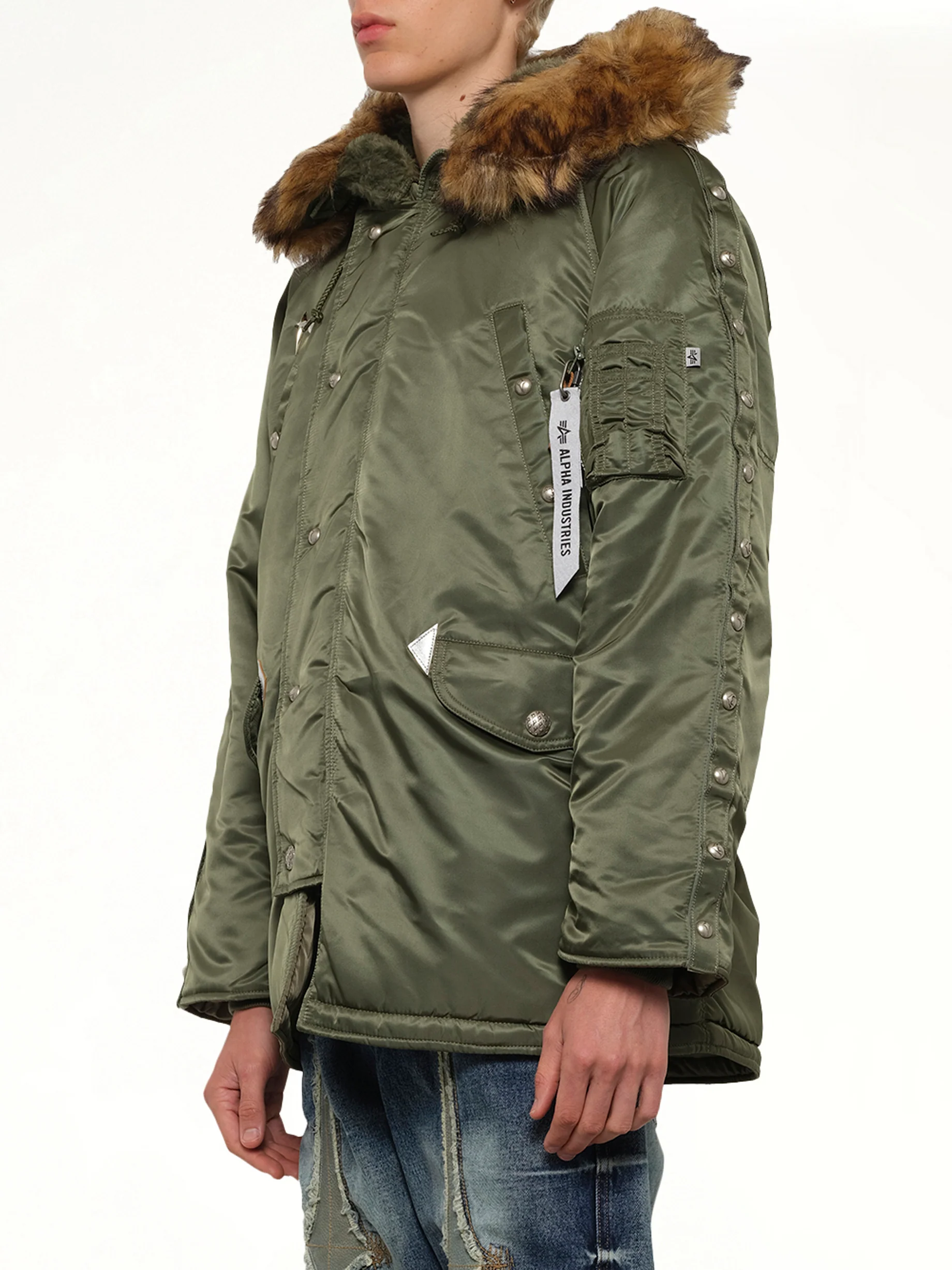 TC x Alpha Industries N-3B Parka in Sage - Image 3