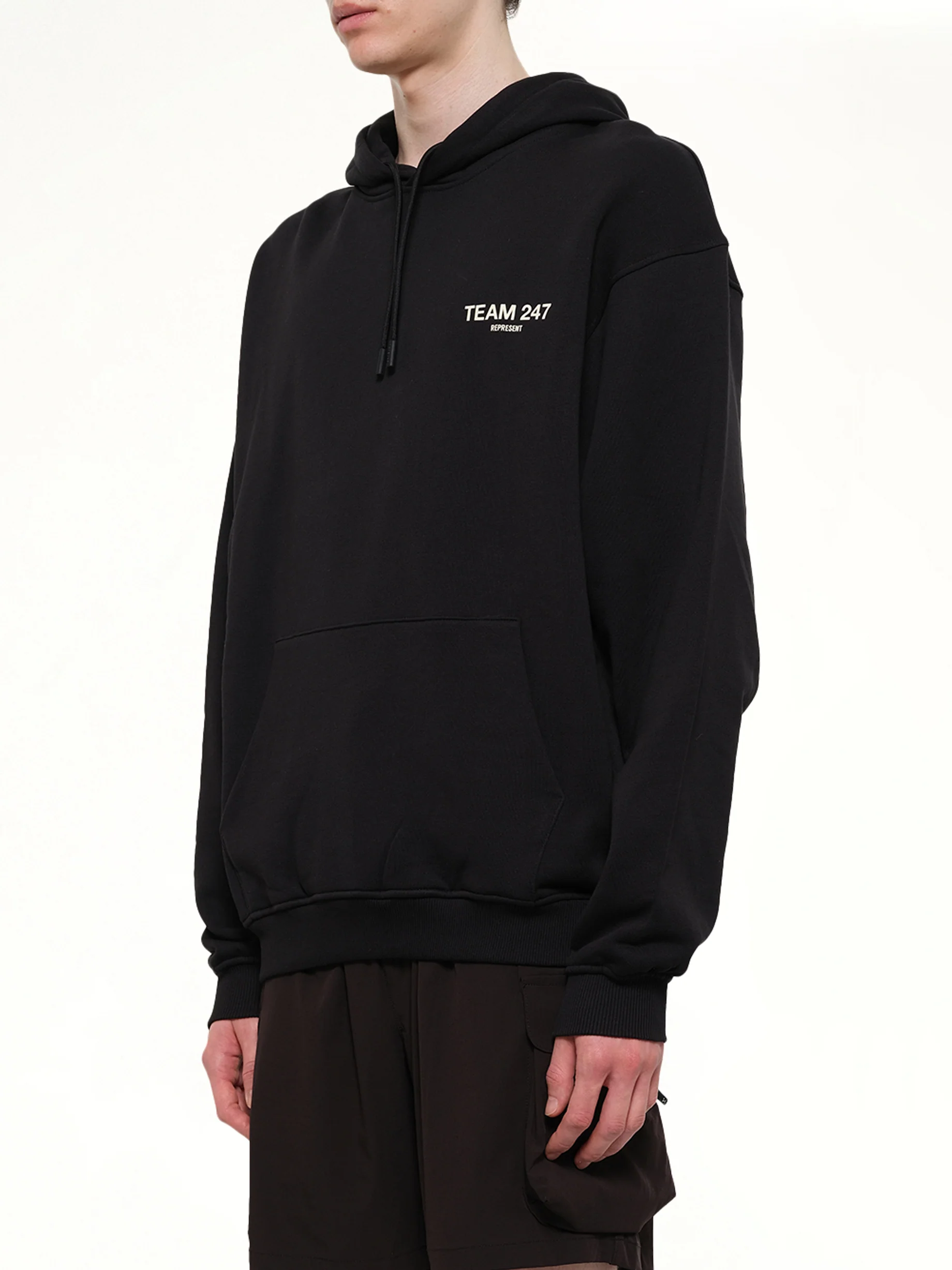 Team 247 Oversized Hoodie in Jet Black - Image 3